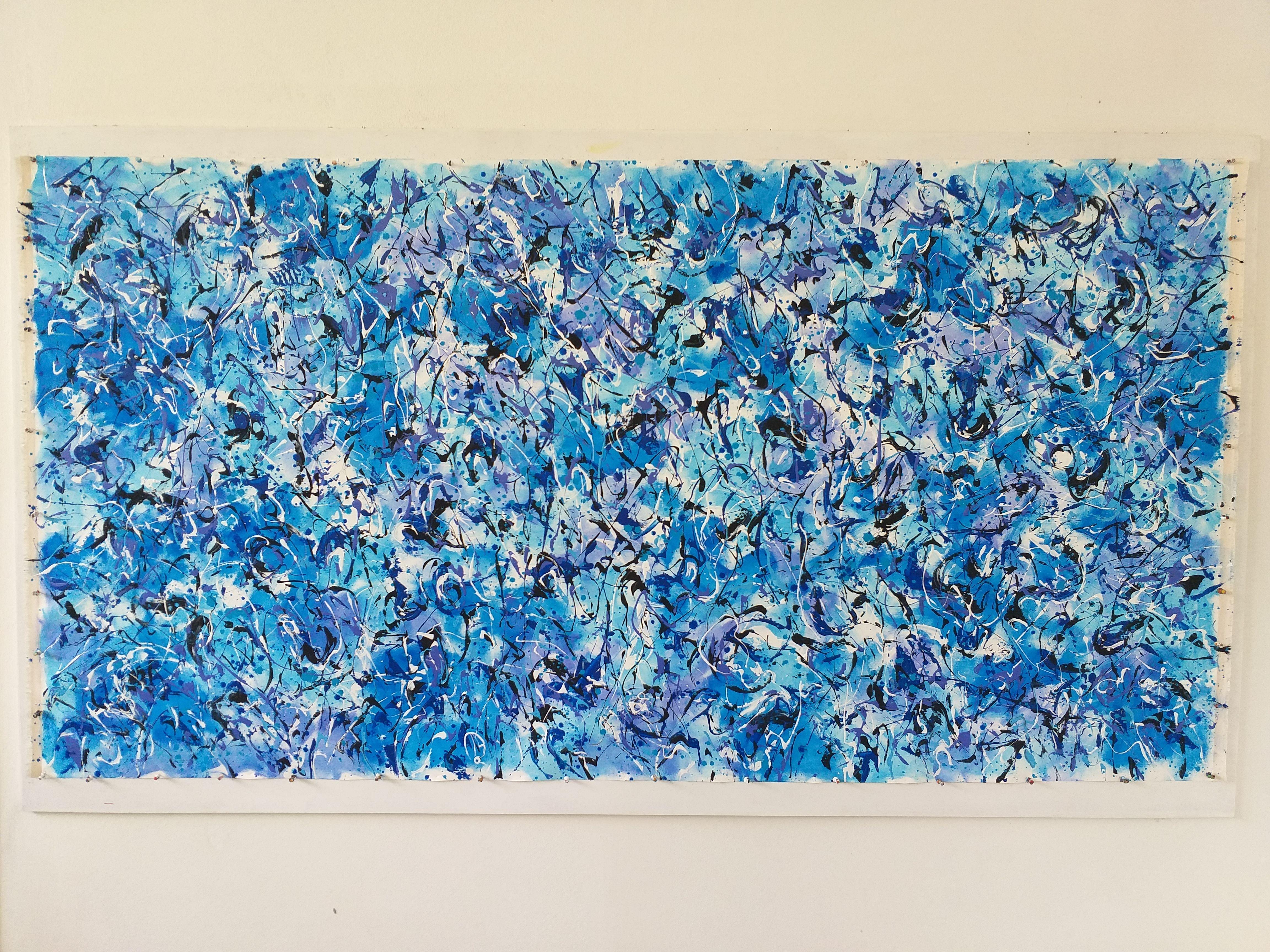 AQUA 2 by M.Y., Painting, Acrylic on Canvas For Sale 2