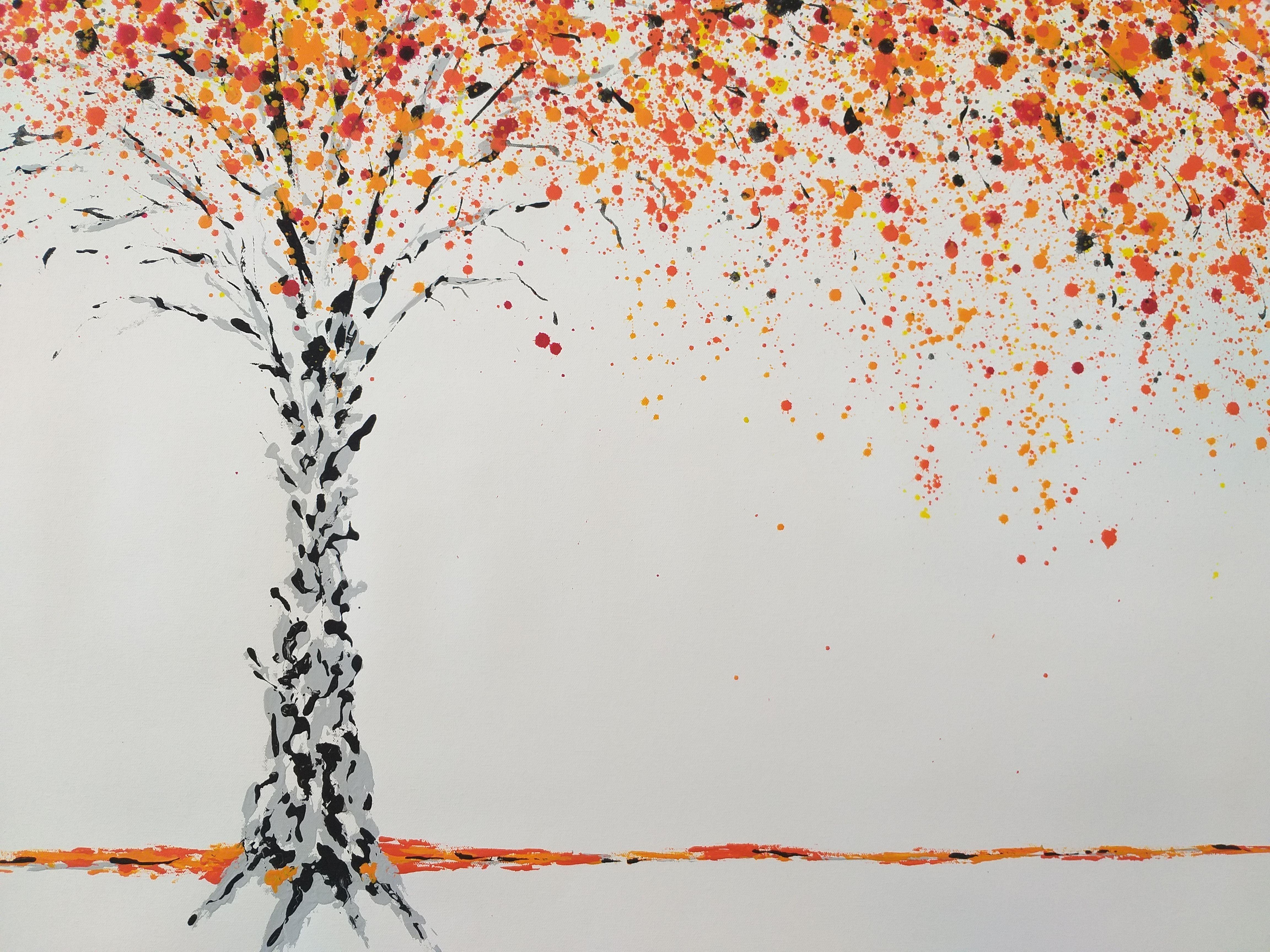 Autumn Tree 3 by M.Y., Painting, Acrylic on Canvas For Sale 1