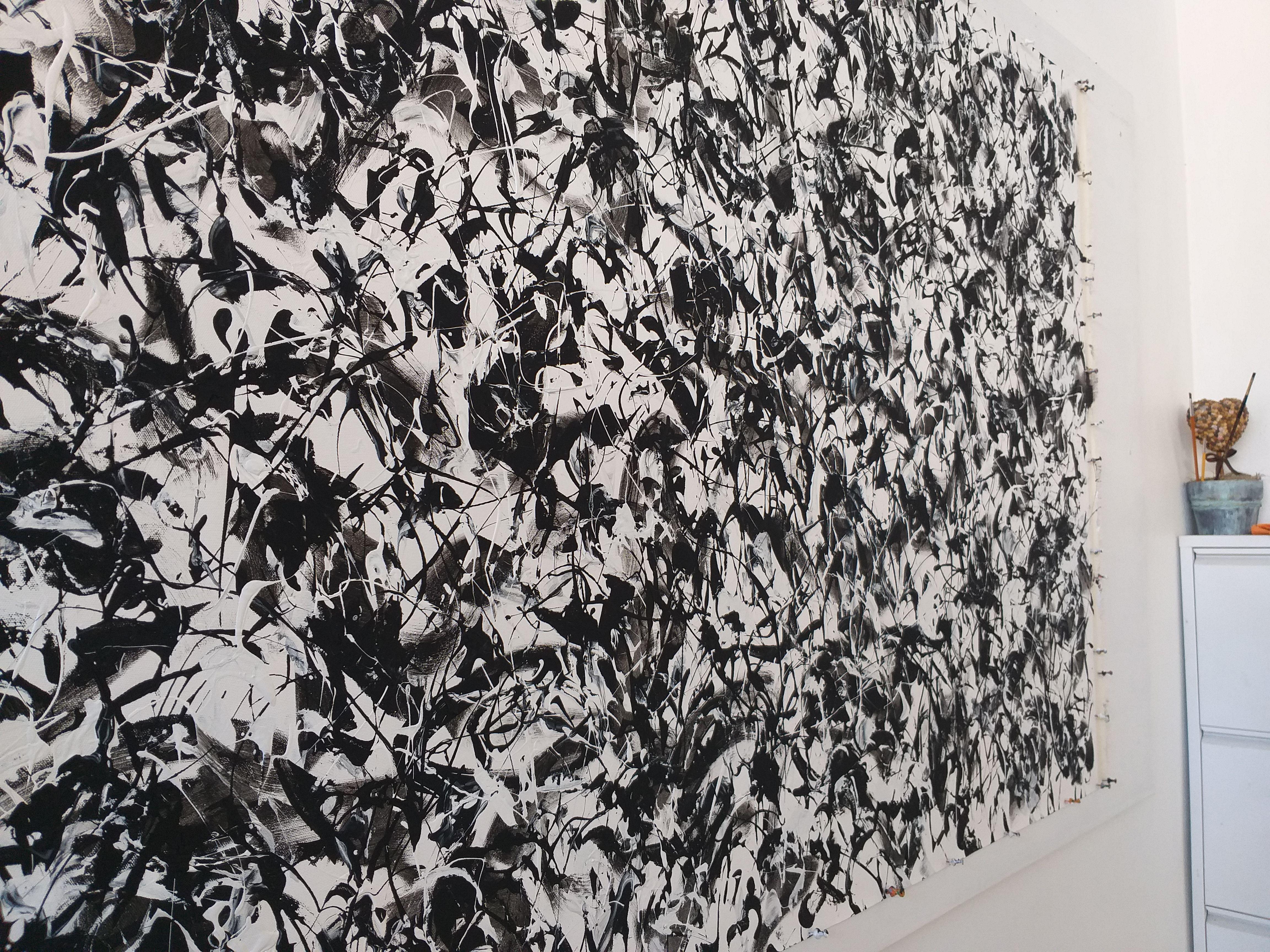 Black and White 3 by M.Y., Painting, Acrylic on Canvas For Sale 1