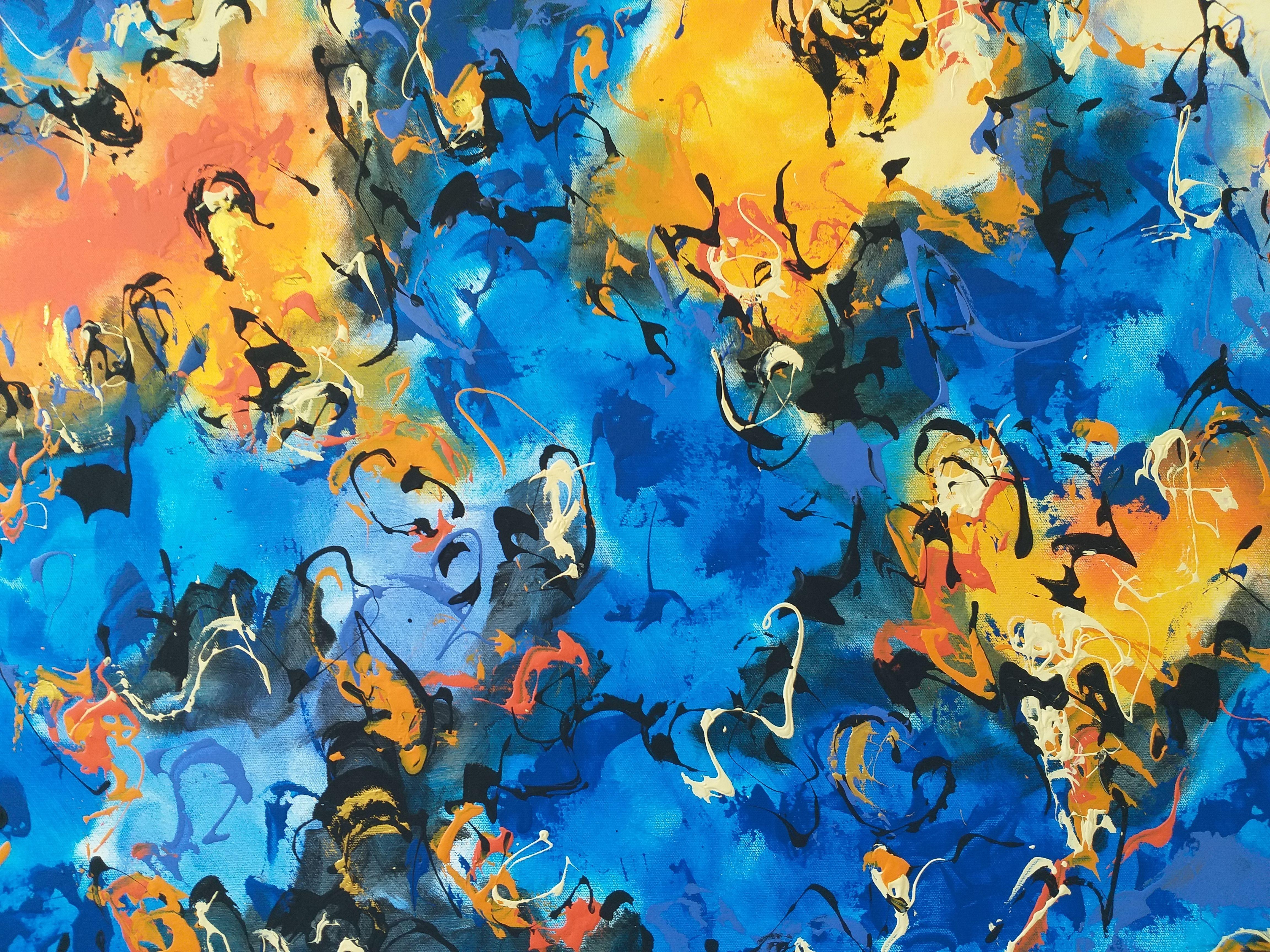 Day & Night 4 de M.Y., peinture, acrylique sur toile en vente 1