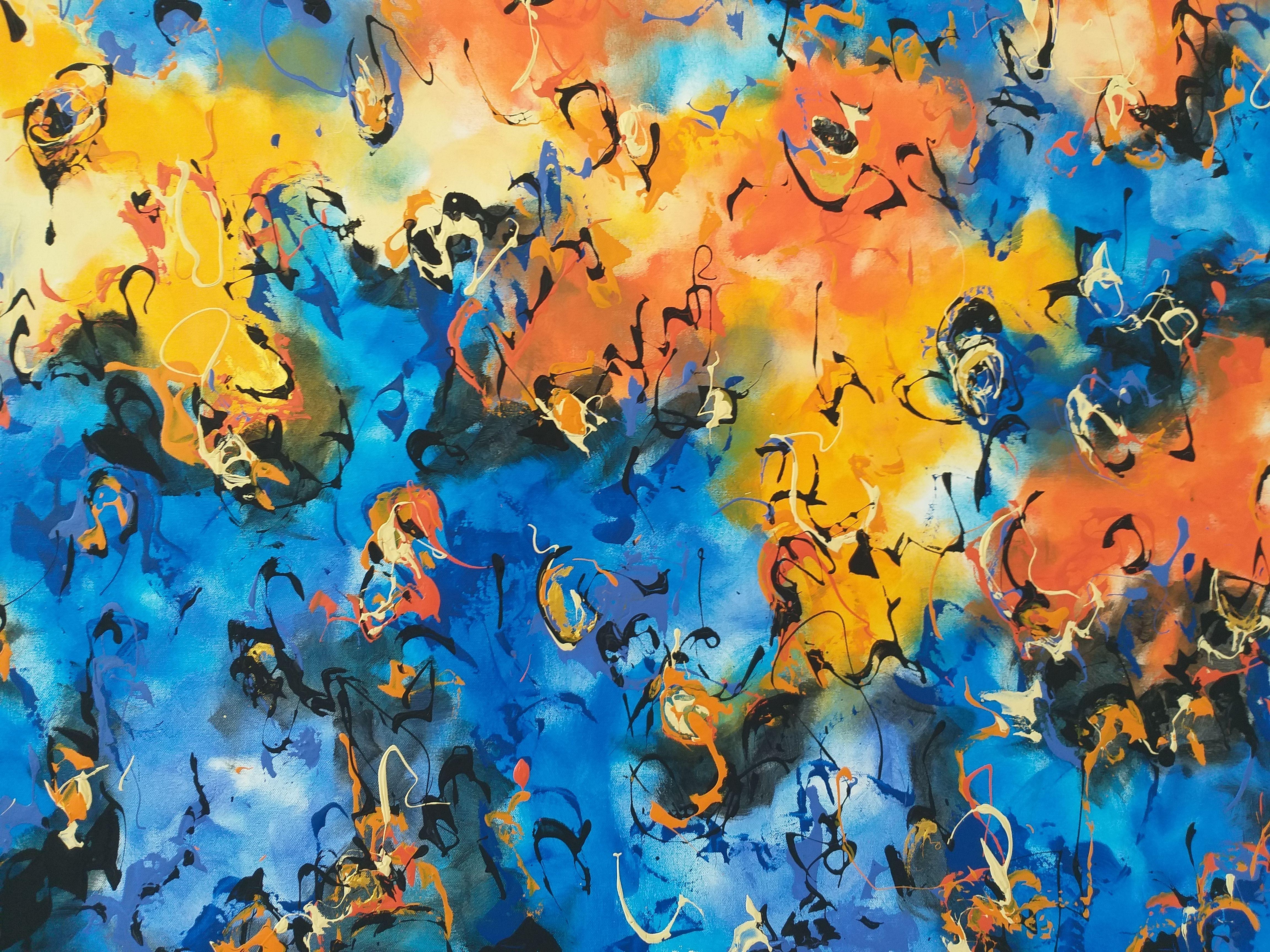 Day & Night 4 de M.Y., peinture, acrylique sur toile en vente 2