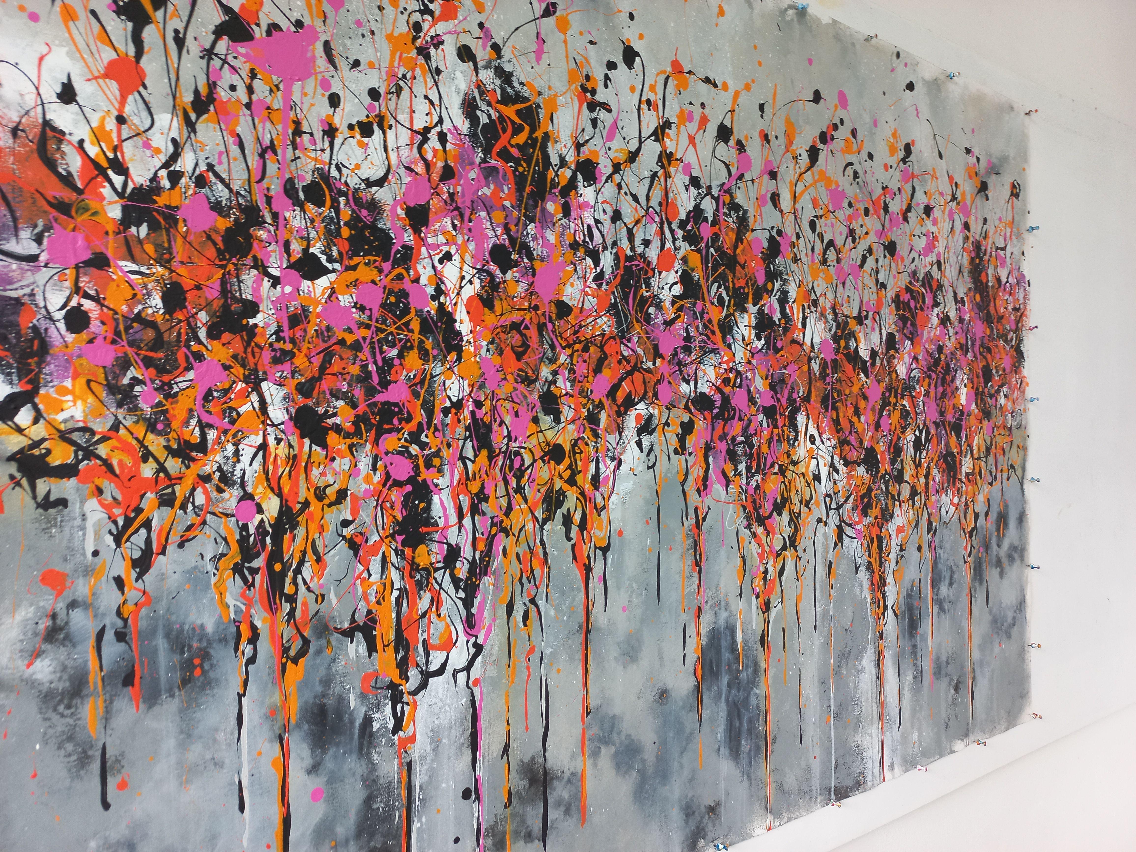 Drips 12 von M.Y., Gemälde, Acryl auf Leinwand (Abstrakter Expressionismus), Painting, von Max Yaskin
