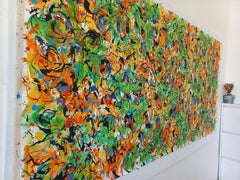 Jungle Flowers 4 de M.Y., peinture, acrylique sur toile