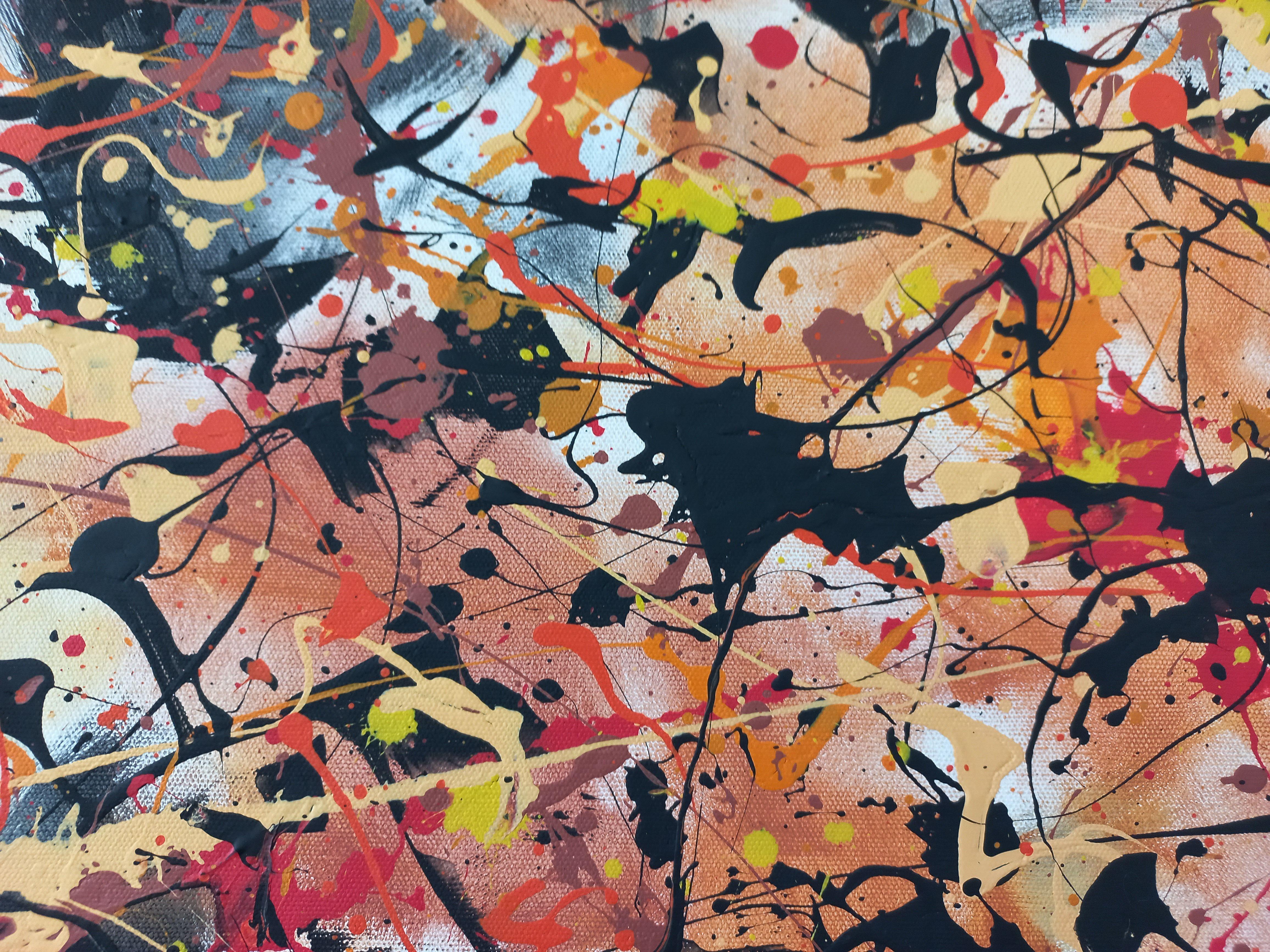 Größe des Gemäldes 90cm x 200cm (35,40in x 78,70in), ohne Rahmen, ungespannt.  Die ursprüngliche Größe der Leinwand 101cm x 213cm (39,70in x 83,80in). das Gemälde ist mit extra Leinwand an den Seiten für Stretching.  Die reale Farbe der Malerei,