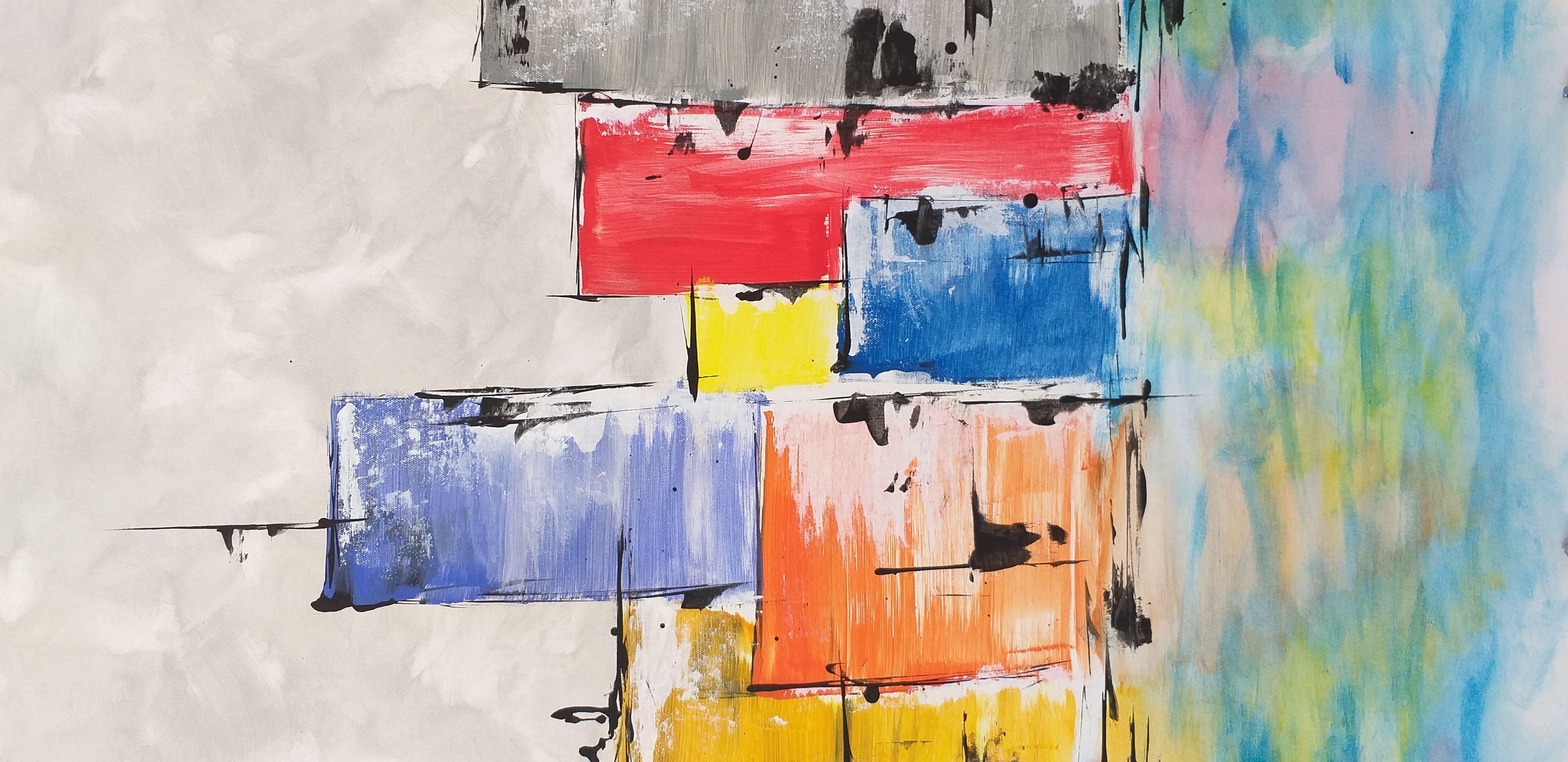 Megapolis 4 von M.Y., Gemälde, Acryl auf Leinwand im Angebot 2