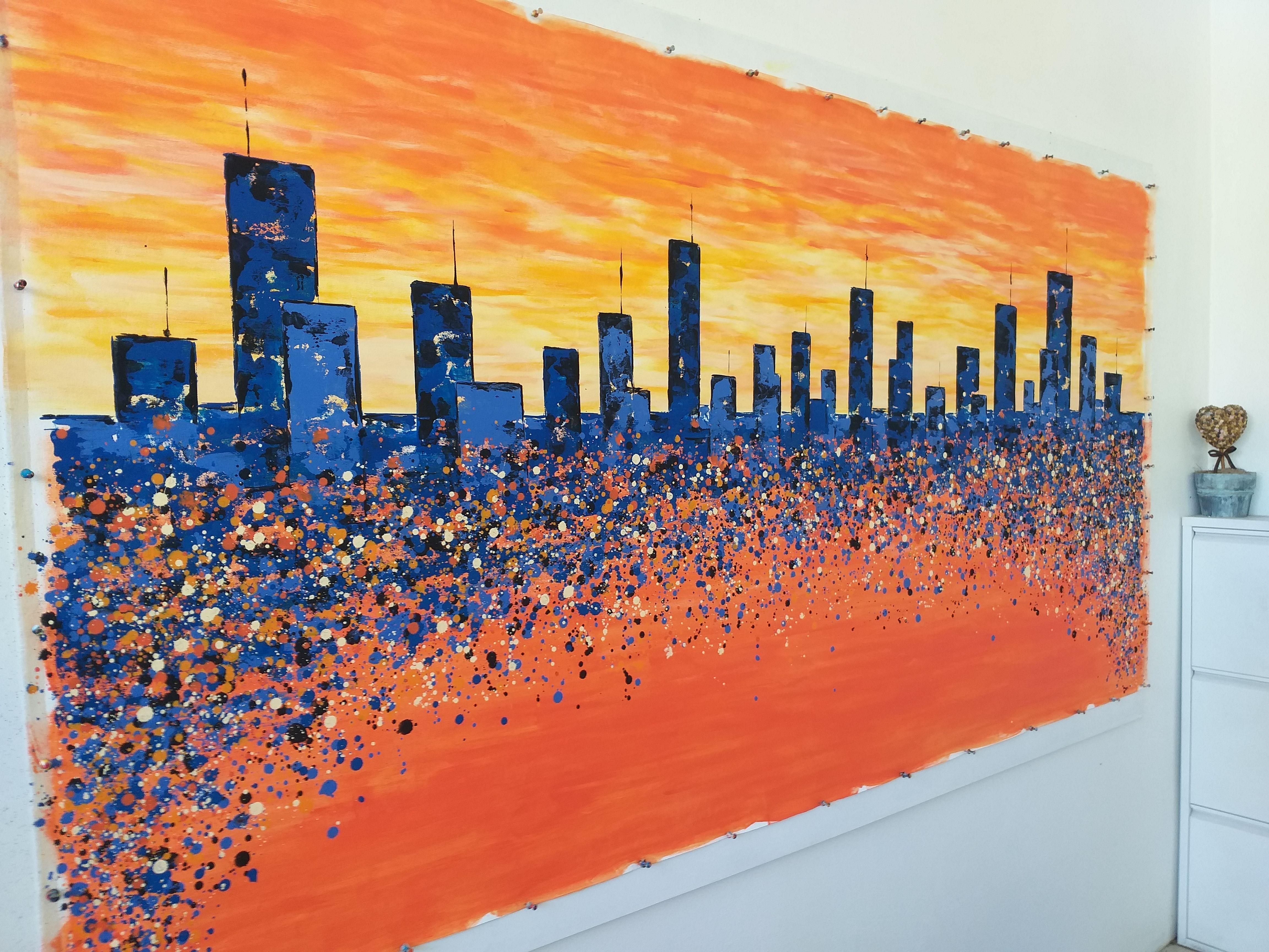 Megapolis 6  Gemälde von M.Y., Acryl auf Leinwand, Gemälde (Abstrakter Expressionismus), Painting, von Max Yaskin