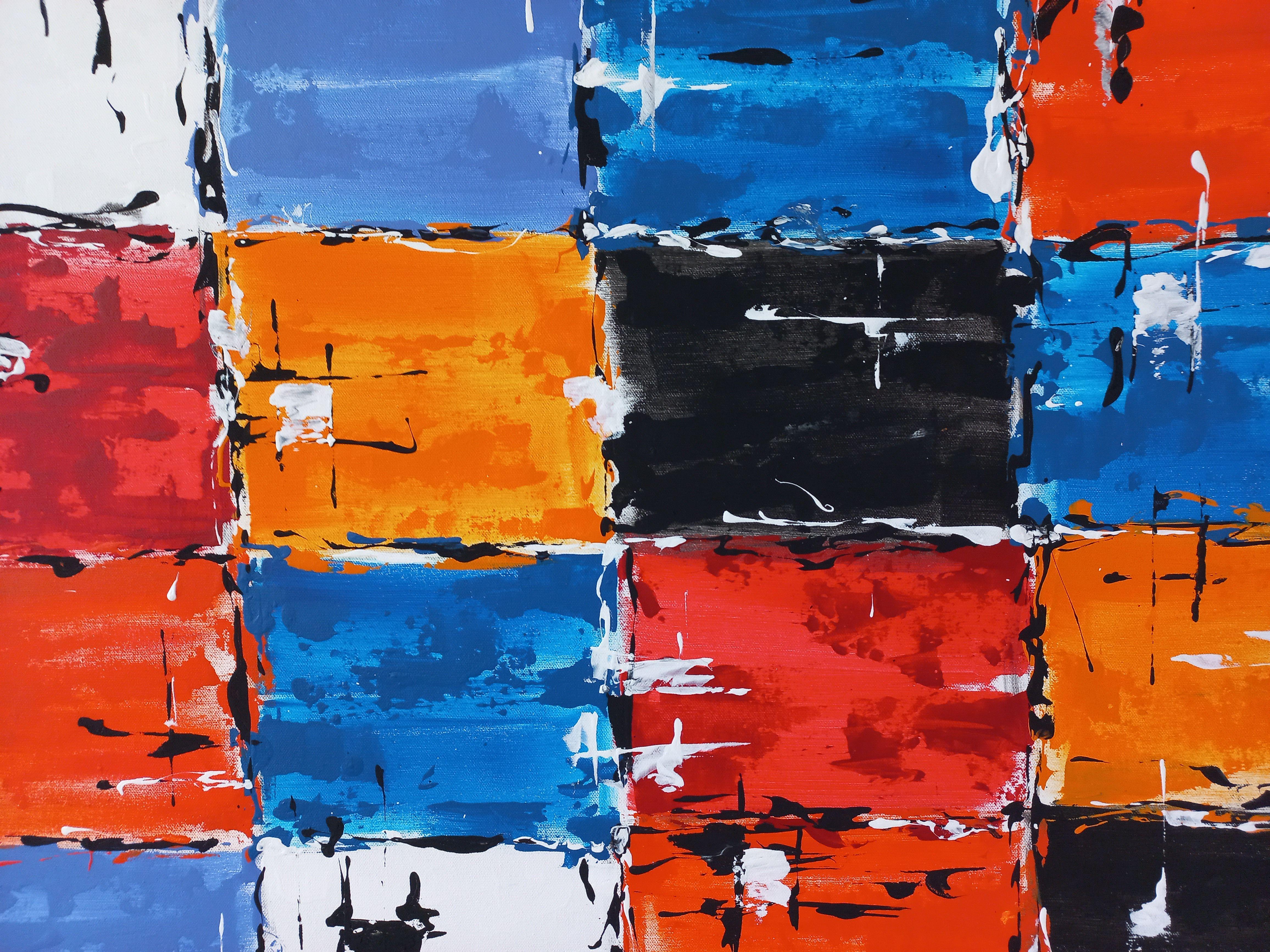 Patchwork 7 by M.Y., Painting, Acrylic on Canvas For Sale 3