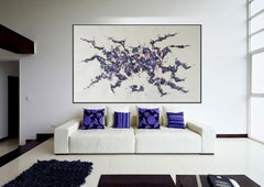 Purple Octopus by M.Y., Painting, Acrylic on Canvas