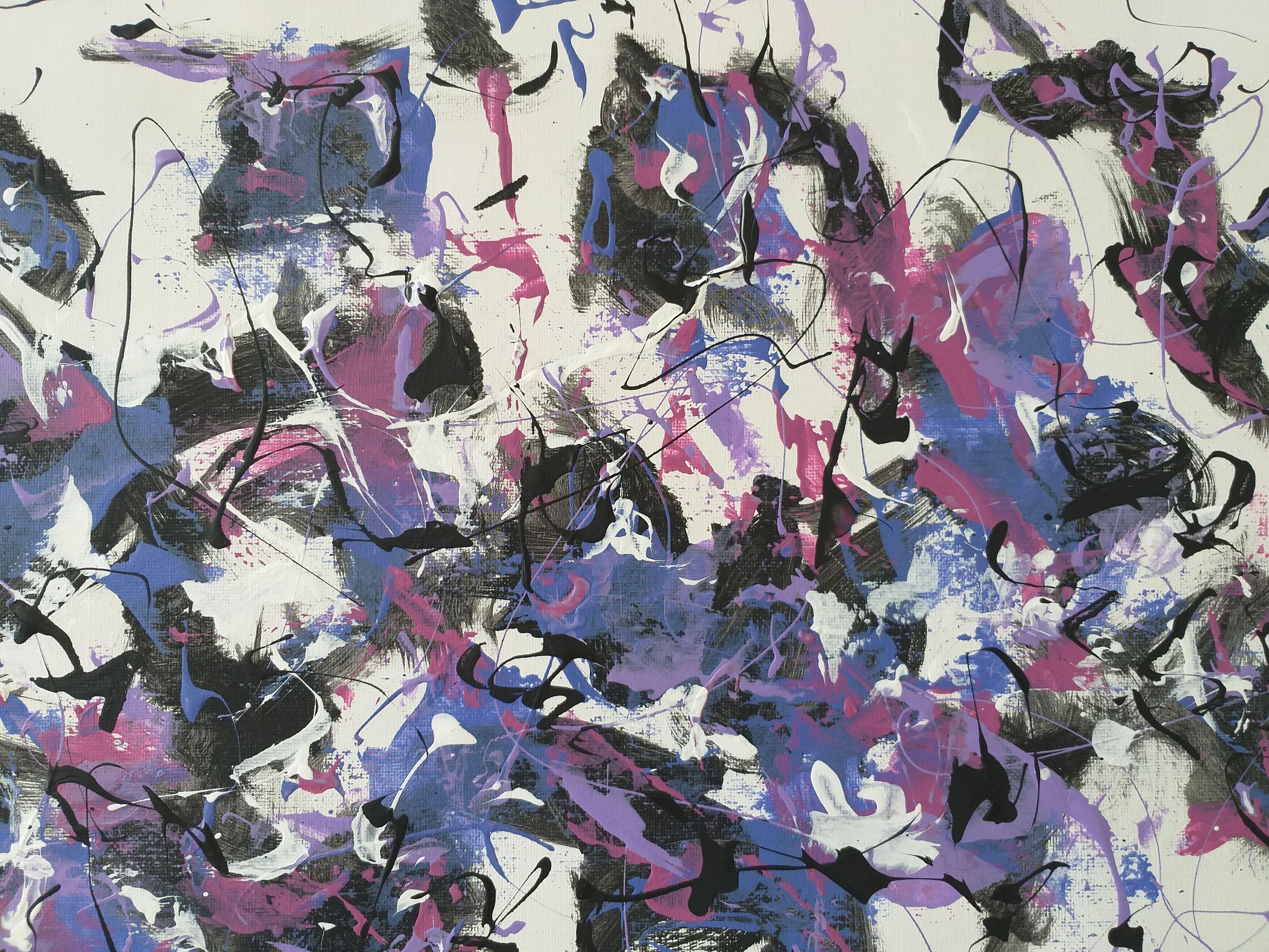 Purple Octopus by M.Y., Painting, Acrylic on Canvas For Sale 2