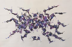 Purple Octopus by M.Y., Painting, Acrylic on Canvas