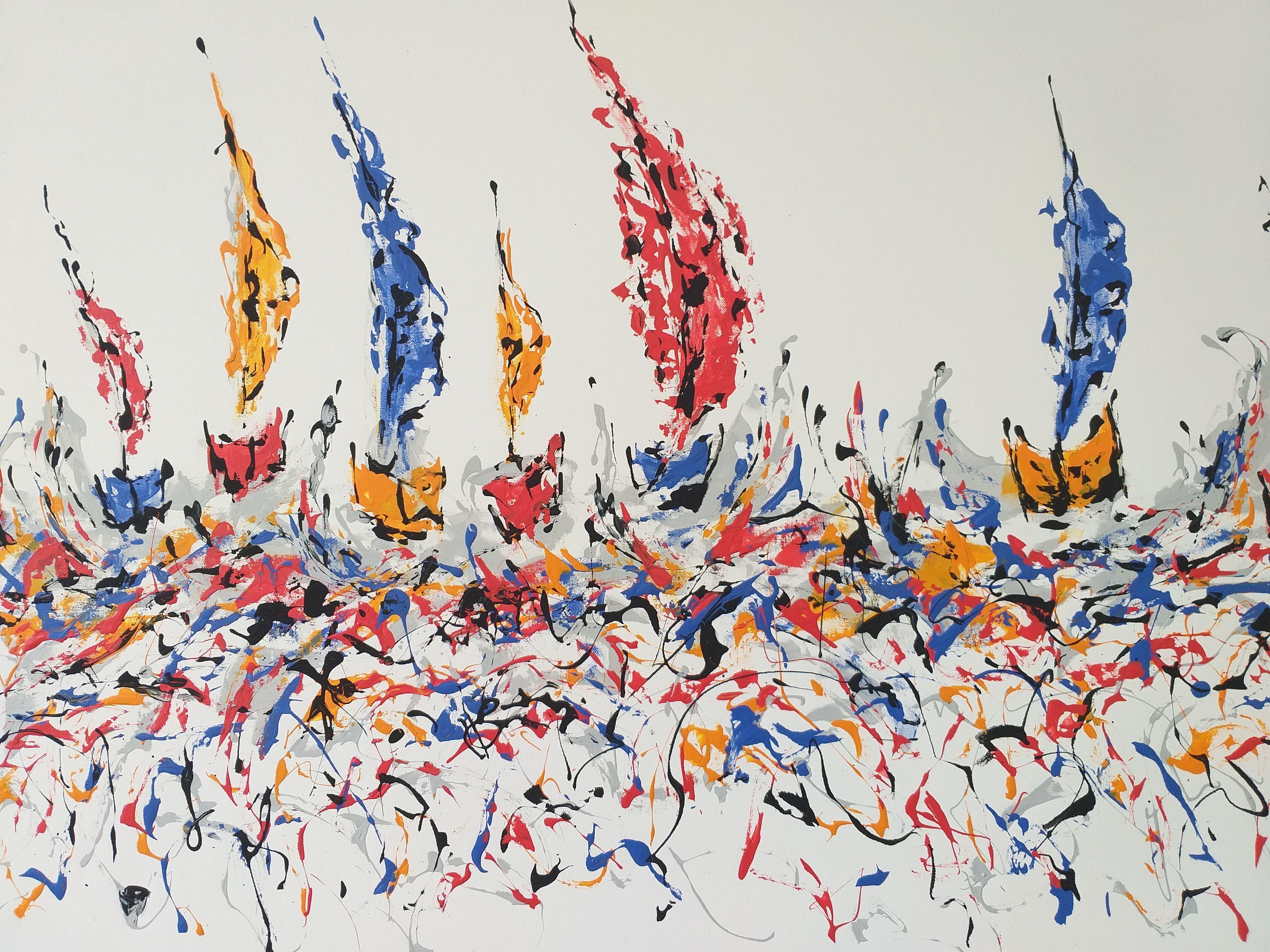 Regatta 6  Gemälde von M.Y., Acryl auf Leinwand, Gemälde (Abstrakt), Painting, von Max Yaskin