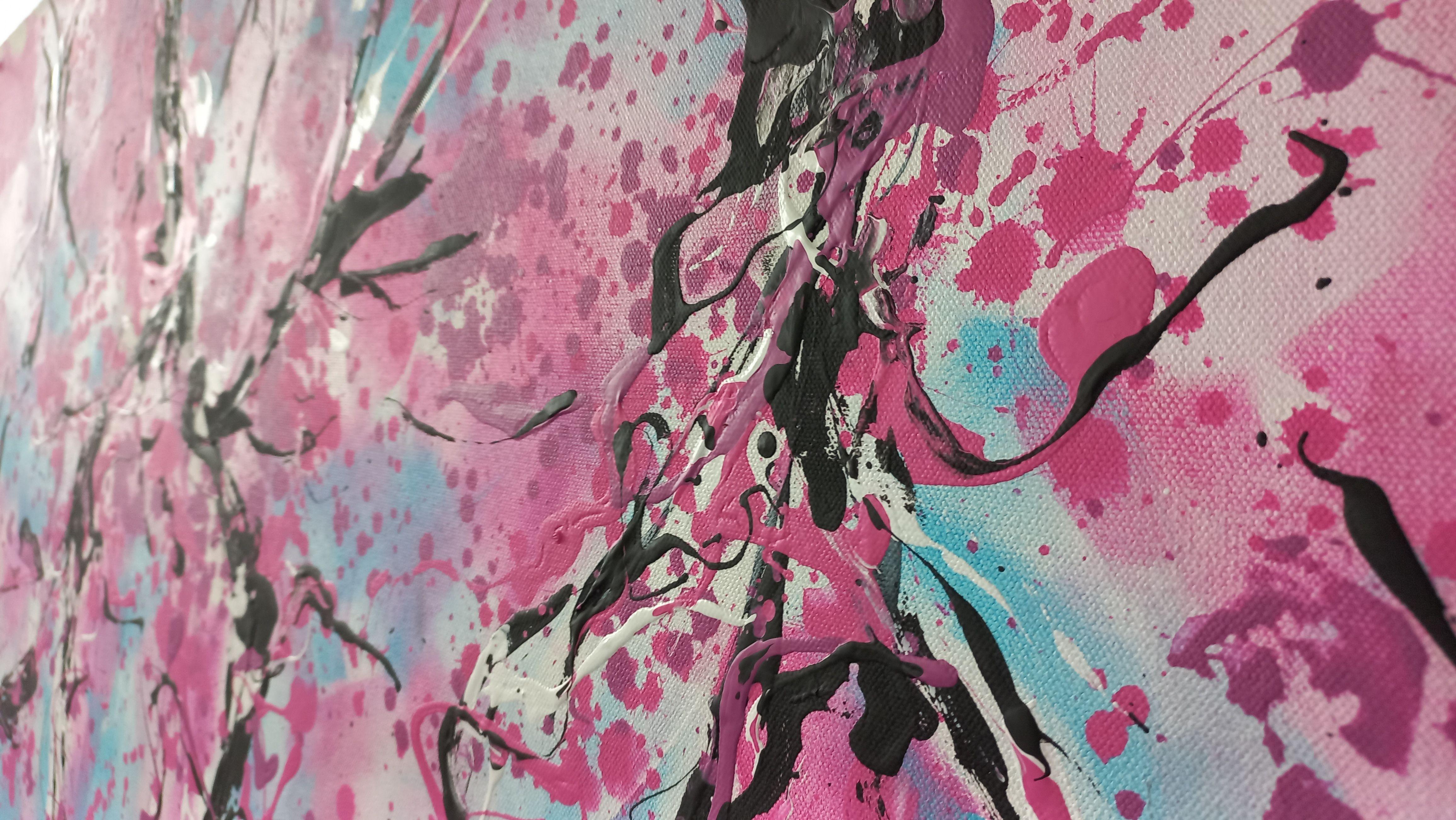 SAKURA Diptychon von M.Y., Gemälde, Acryl auf Leinwand im Angebot 2