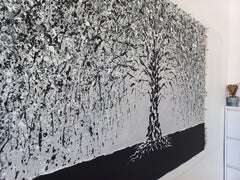 Silver Tree by M.Y., Painting, Acrylic on Canvas