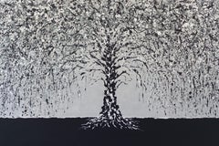 Silver Tree by M.Y., Painting, Acrylic on Canvas
