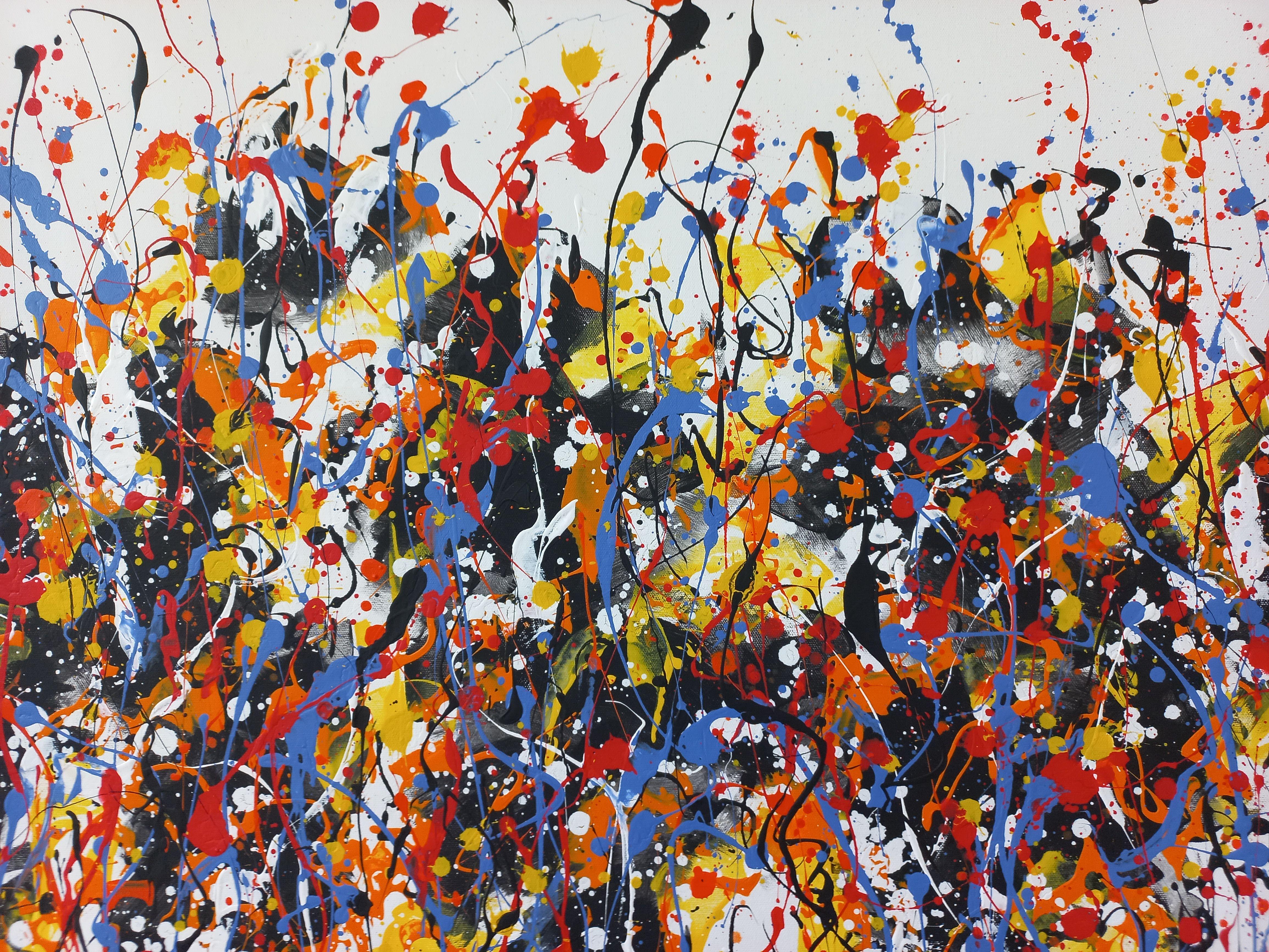 Größe des Gemäldes 95cm x 150cm (37,40in x 59,00in), ohne Rahmen, ungespannt.  Die ursprüngliche Größe der Leinwand 106cm x 163cm (41,70in x 64,00in). das Gemälde ist mit extra Leinwand an den Seiten für Stretching.  Die reale Farbe der Malerei,