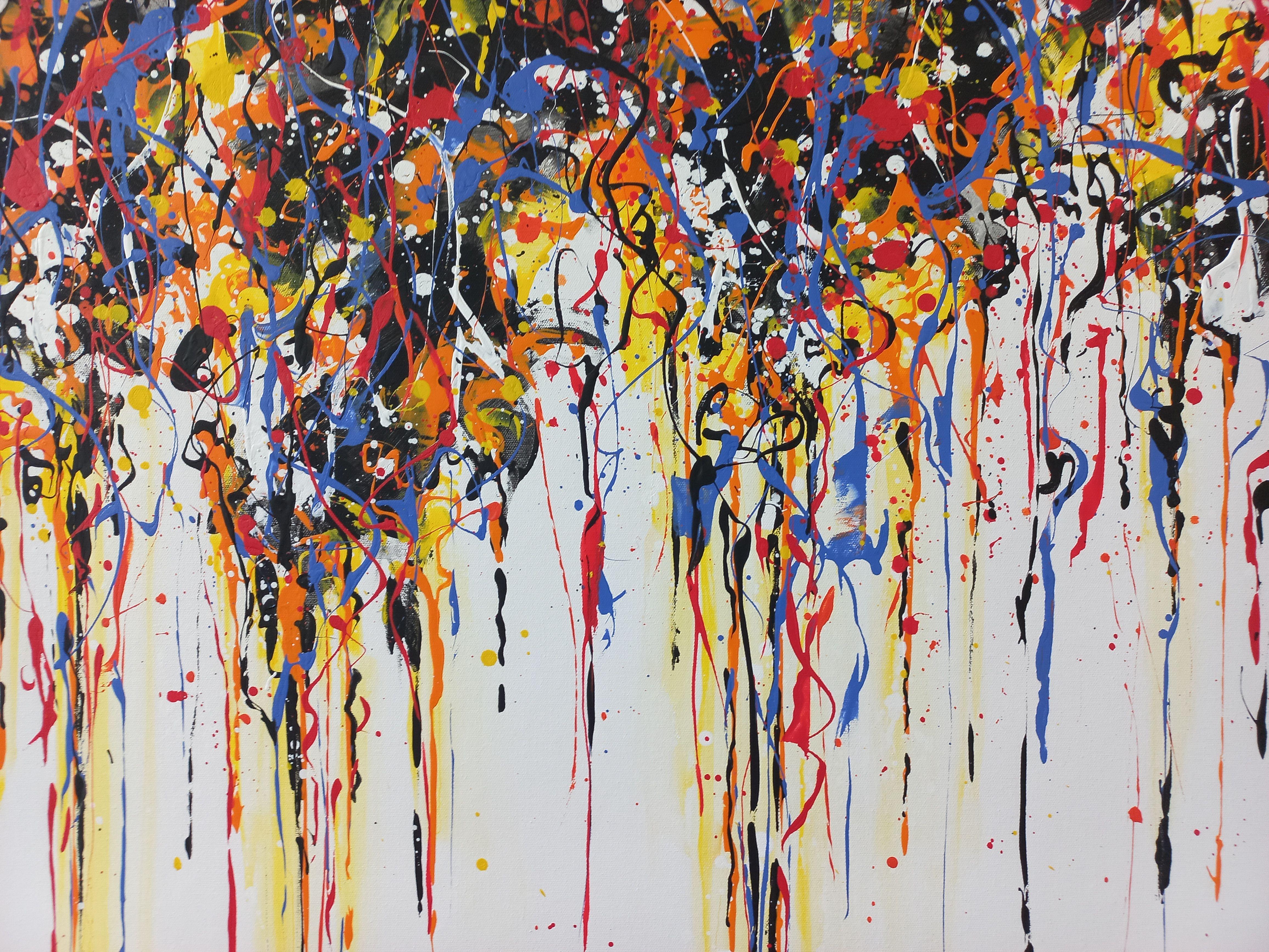 Sommerblumen 2 von M.Y., Gemälde, Acryl auf Leinwand im Angebot 1