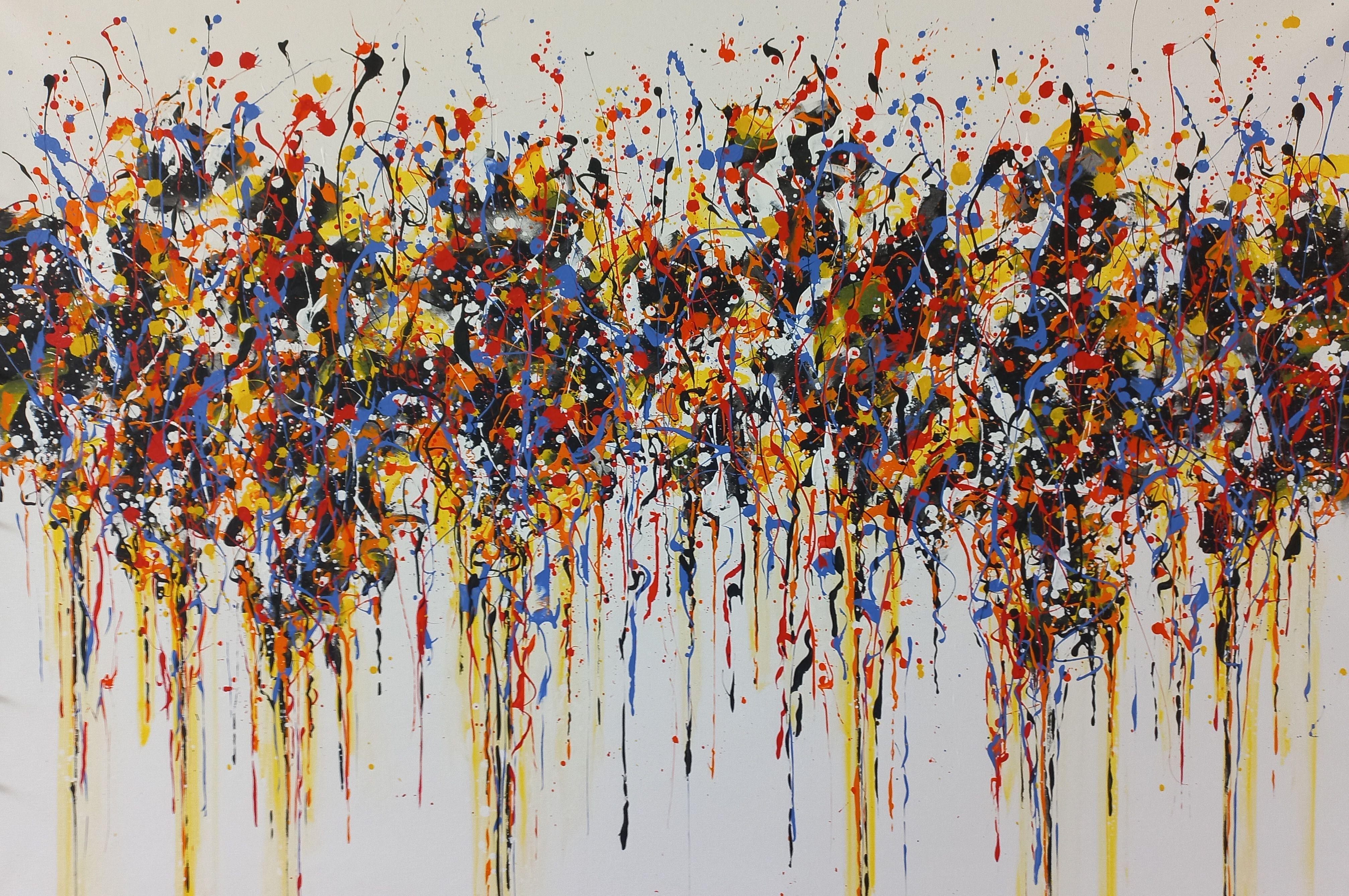 Sommerblumen 2 von M.Y., Gemälde, Acryl auf Leinwand