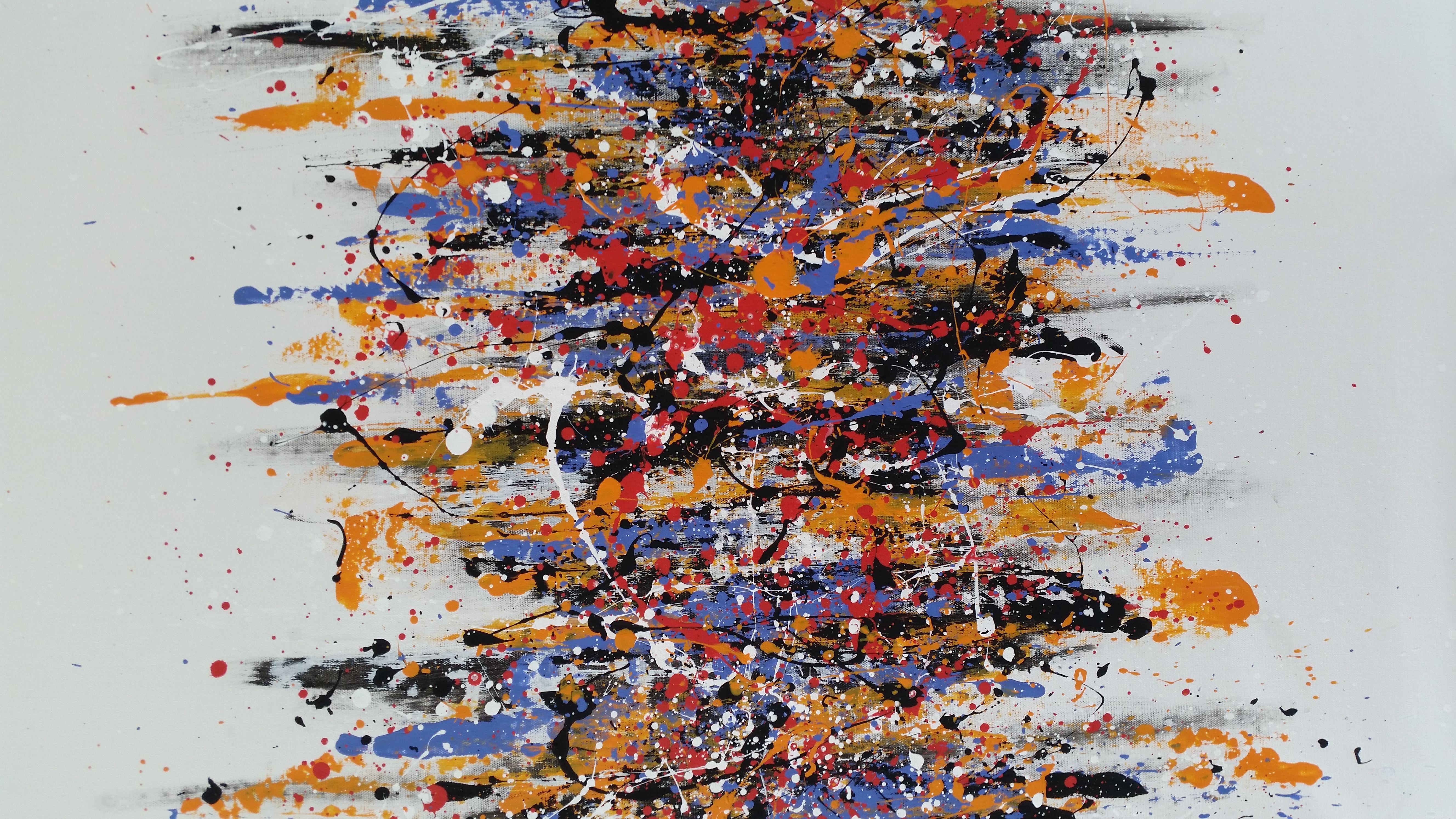 Größe des Gemäldes 90cm x 200cm (35,43in x78,74in), ohne Rahmen, ungespannt.  Die ursprüngliche Größe der Leinwand 100cm x 210cm (39,37in x 82,68in). das Gemälde ist mit extra Leinwand an den Seiten für Stretching.  Bitte überprüfen Sie die Größe