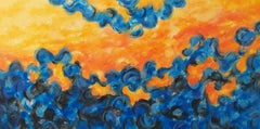 Onde nel cielo di M.Y., Pittura, Acrilico su tela