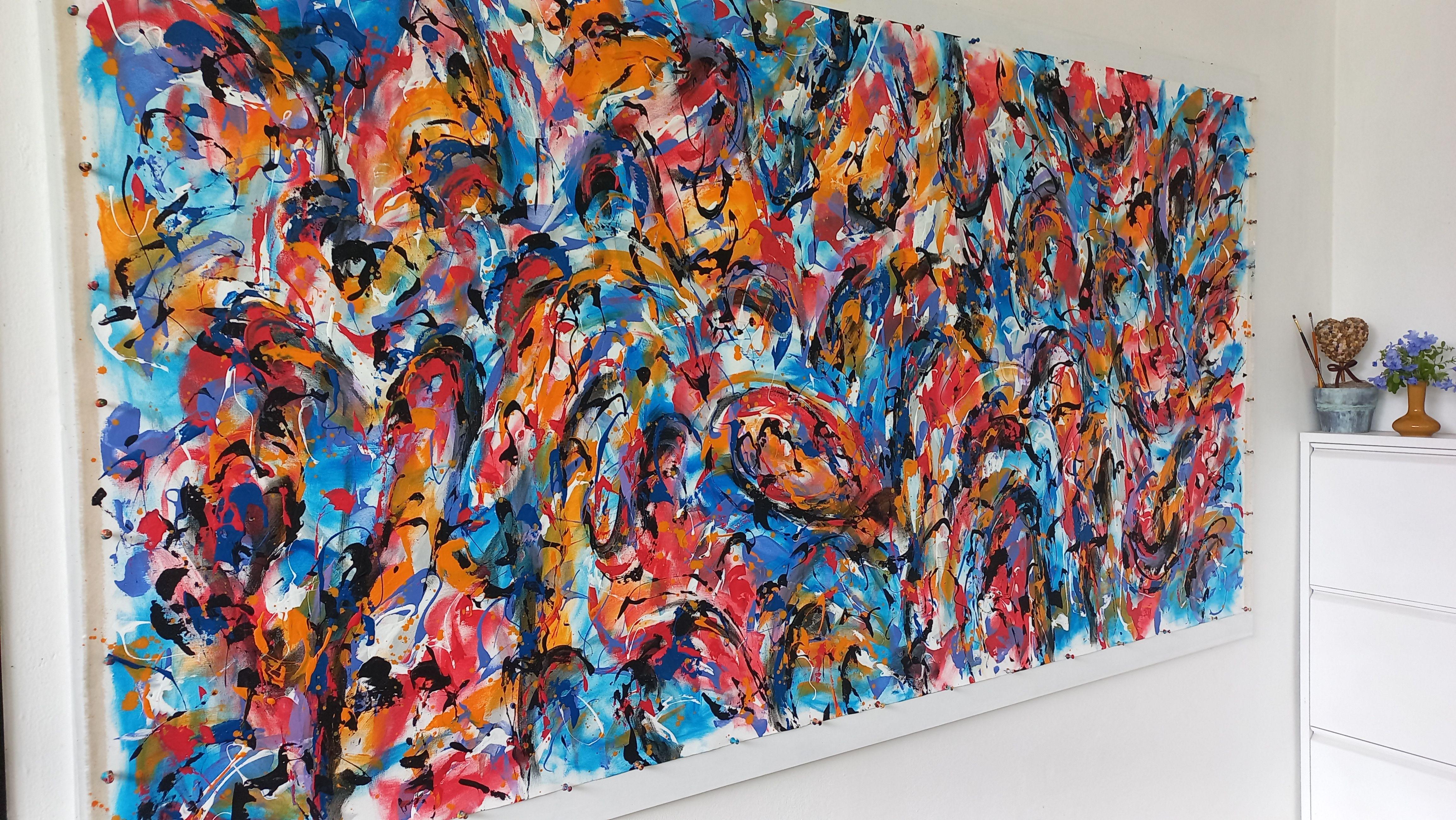 Wild Flowers 7 von M.Y., Gemälde, Acryl auf Leinwand (Abstrakter Expressionismus), Painting, von Max Yaskin