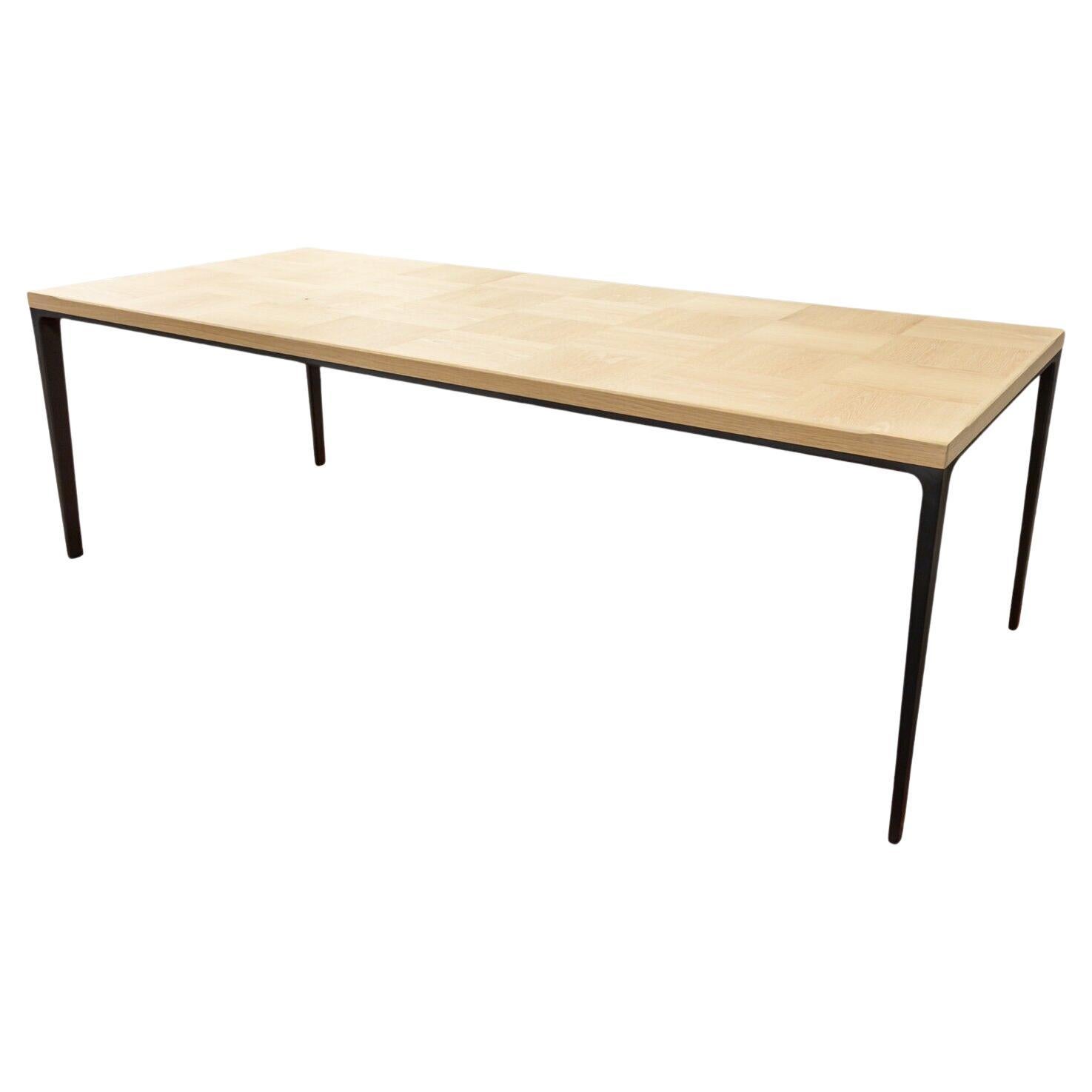 Maxalto "Alcor" Contemporary Modern Brushed Light Oak Rectangular Dining Table For Sale