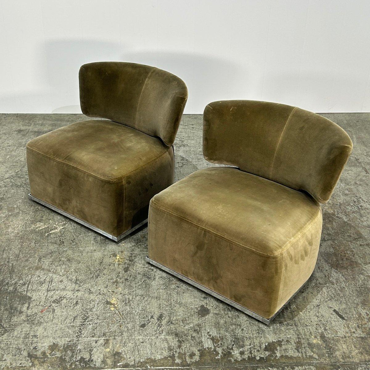 Maxalto Amoenus Soft Chairs by Antonio Citterio, Set of Two For Sale 3