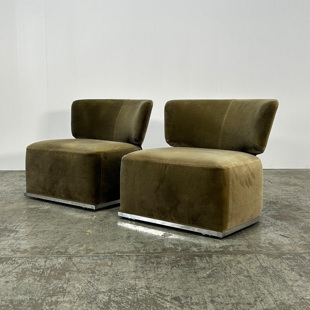 Maxalto Amoenus Soft Chairs by Antonio Citterio, Set of Two In Good Condition For Sale In Basildon, London