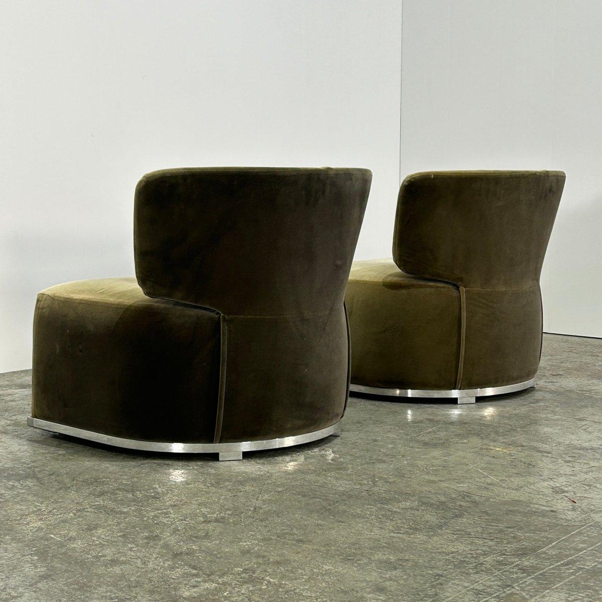 Contemporary Maxalto Amoenus Soft Chairs by Antonio Citterio, Set of Two For Sale