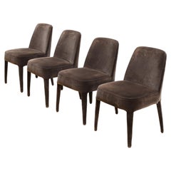 Maxalto Black Febo Dining Chair by Antonio Citterio, Set on Four