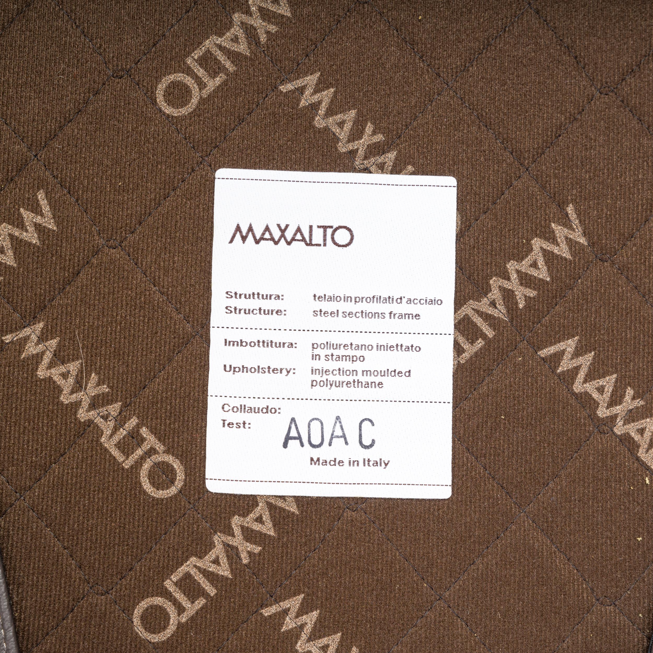 Maxalto by Antonio Citterio Febo Brown Leather Dining Chair 11