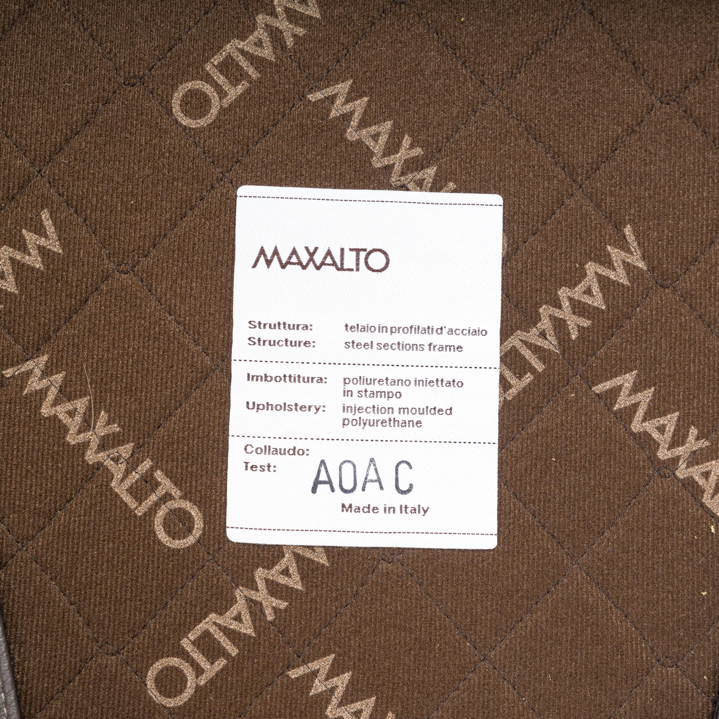Maxalto by Antonio Citterio Febo Esstischstühle aus braunem Leder, 10er-Set im Angebot 10