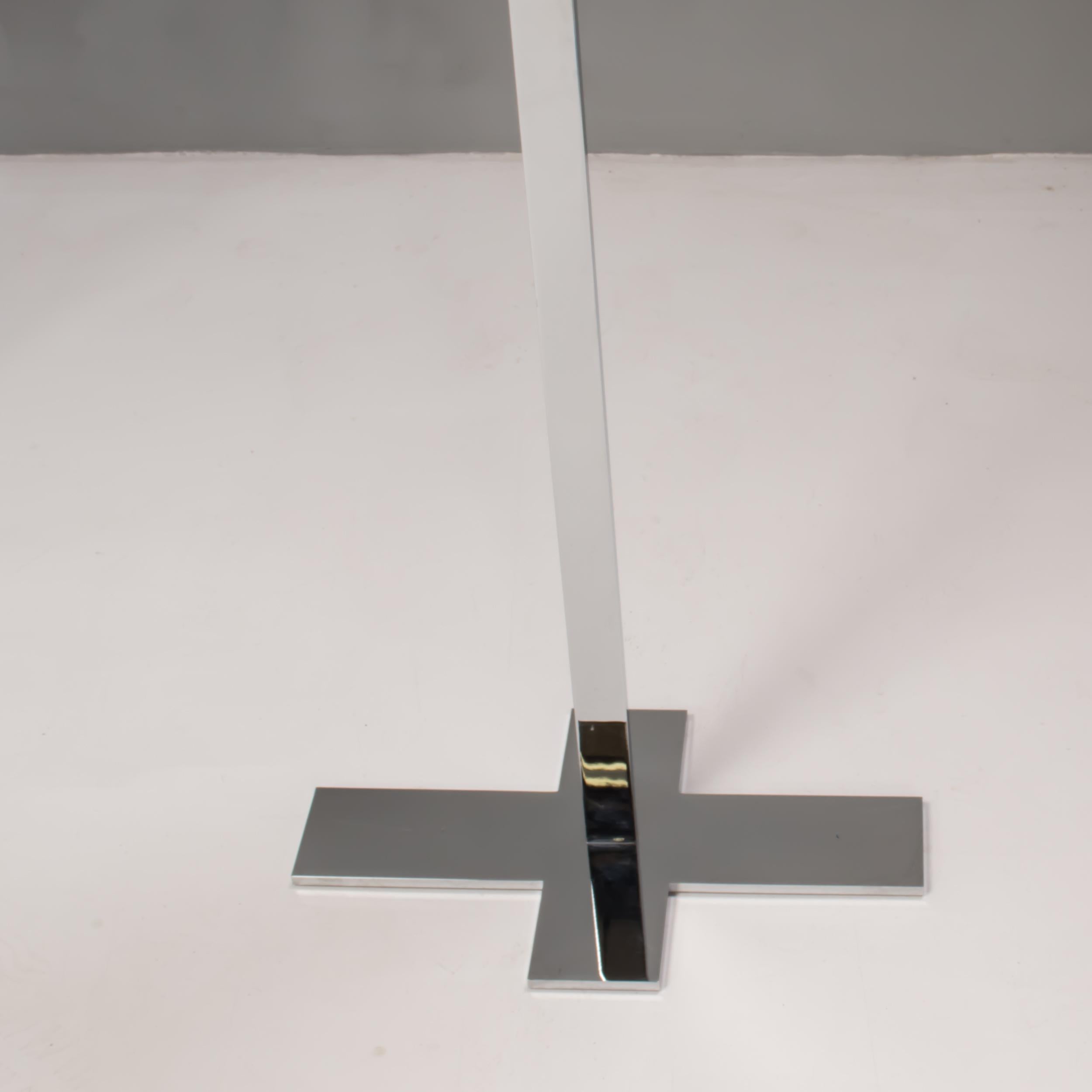 Contemporary Maxalto by Antonio Citterio Leukon White and Chrome Floor Lamps, Set of 2