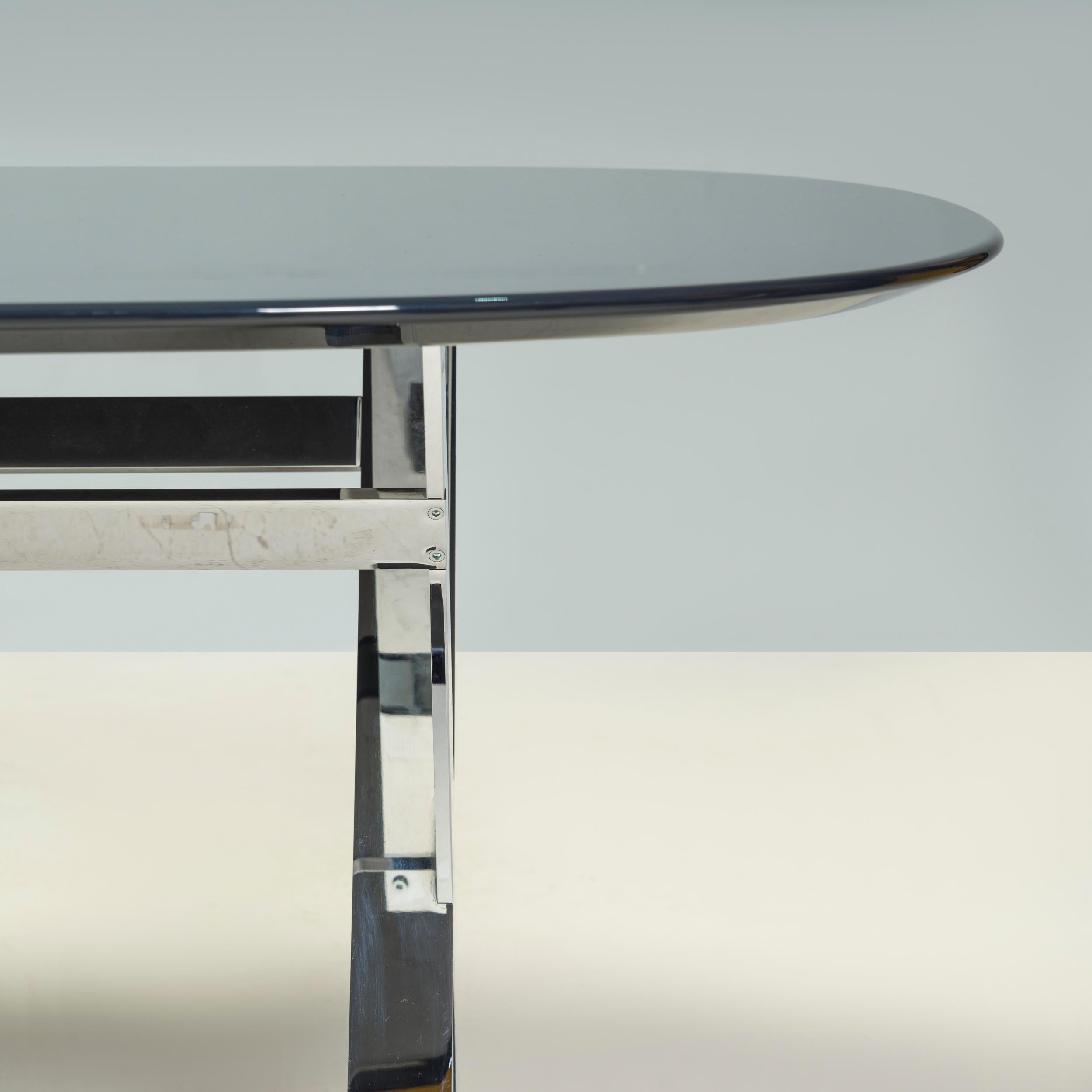 Maxalto by Antonio Citterio Pathos Elliptic Anthracite Dining Table In Good Condition For Sale In London, GB