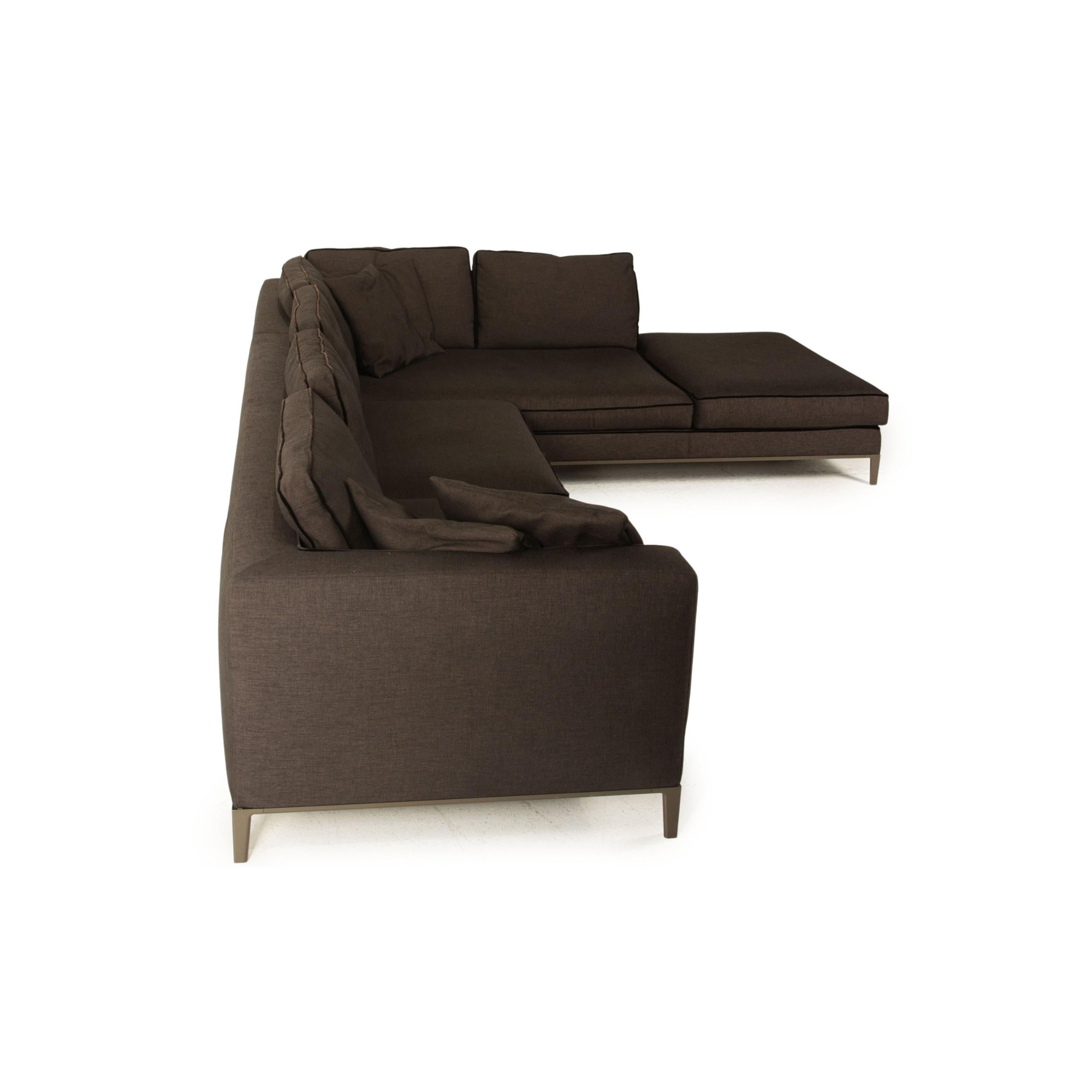 European Maxalto Lucrezia Fabric Sofa Gray Corner Sofa Couch For Sale