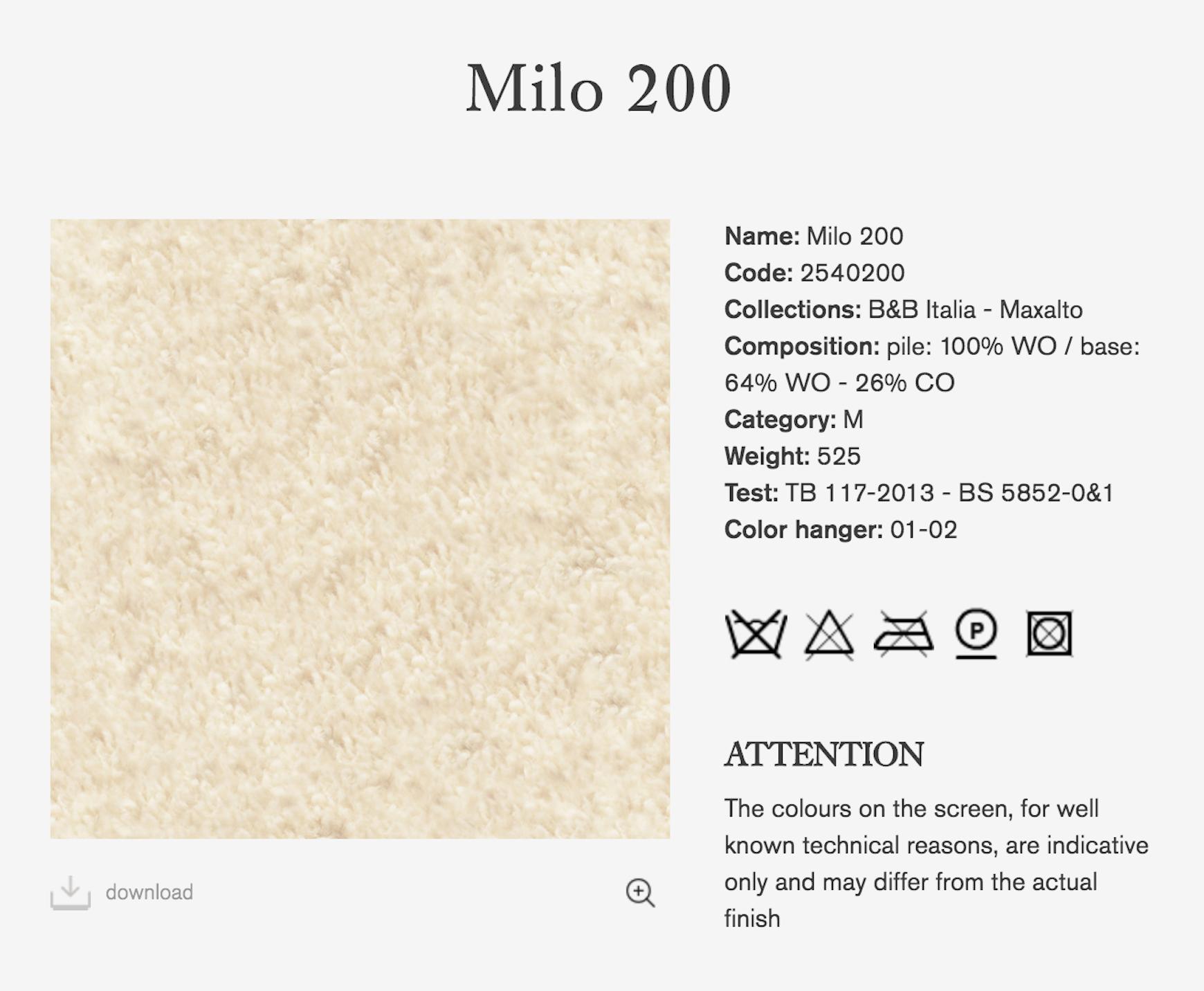 Wool Maxalto Lux Caratos Armchair - Milo 200 fabric Graphite Painted Frame