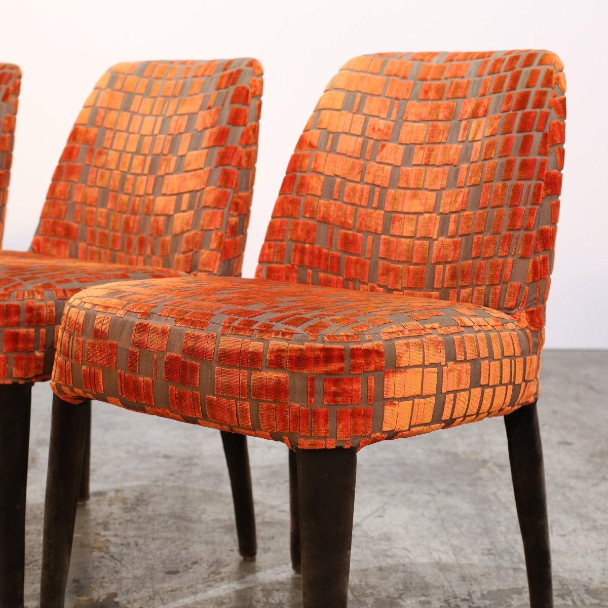 Juego de cuatro sillas de comedor Maxalto Febo Naranja de Antonio Citterio Siglo XXI y contemporáneo en venta