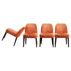 Juego de cuatro sillas de comedor Maxalto Febo Naranja de Antonio Citterio