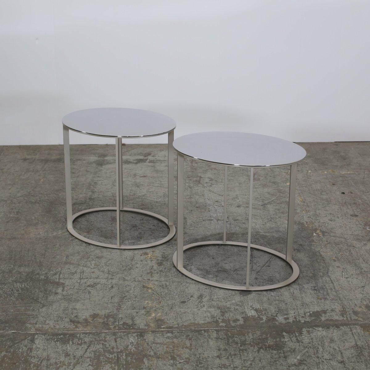 Mesa auxiliar Maxalto Simplice Elios de Antonio Citterio, set de dos Metal en venta