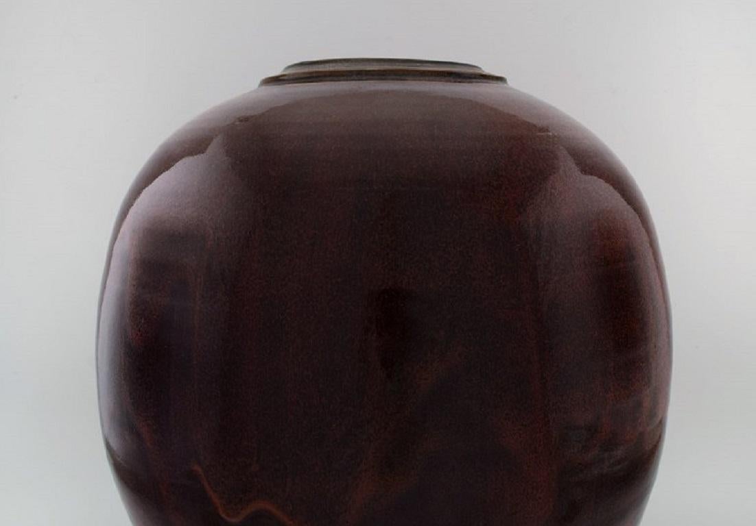 Stoneware Maxence Jourdain, French Contemporary Ceramicist, Colossal Unique Floor Vase For Sale