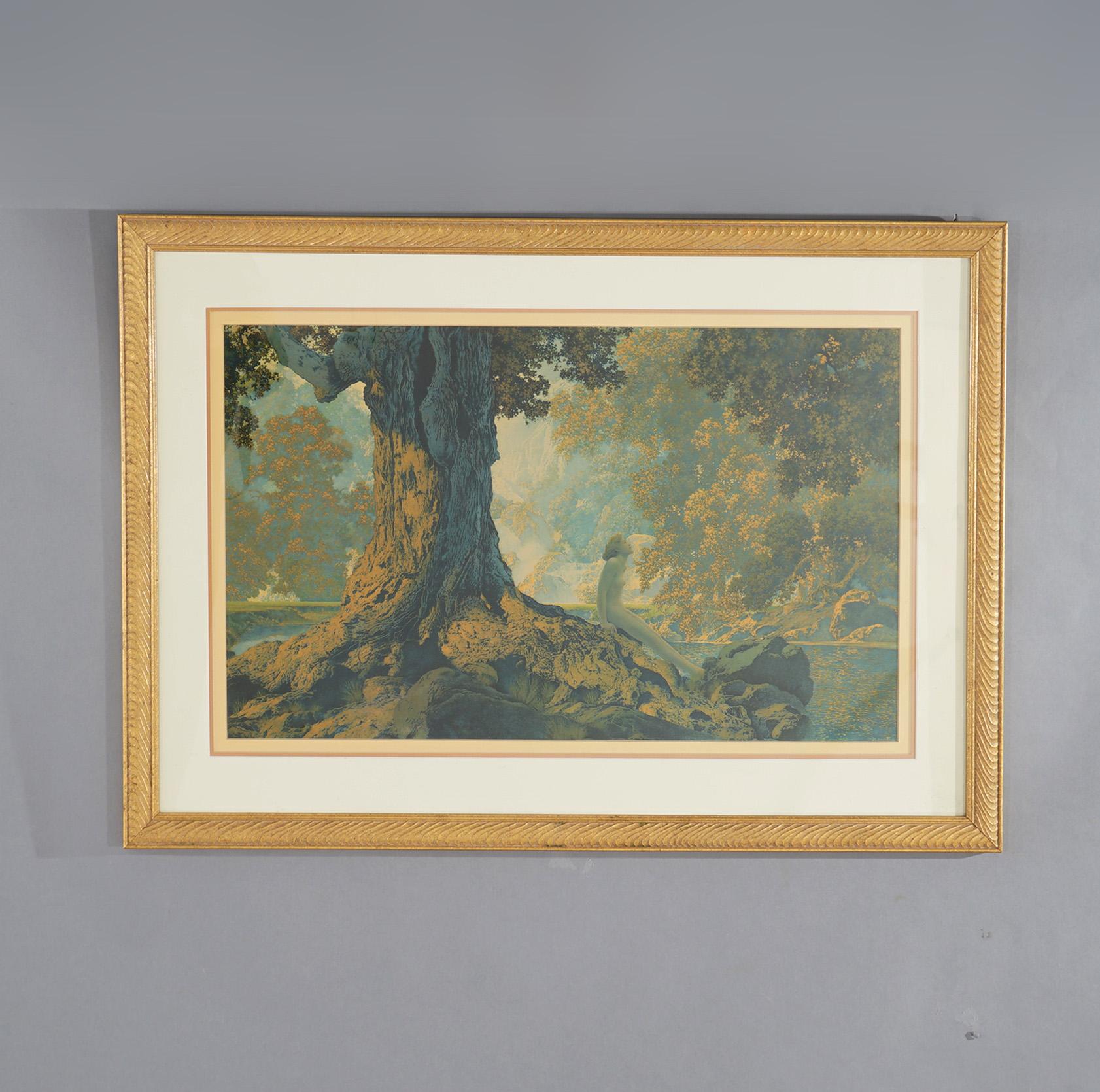 Maxfield Parrish Art Deco Dreaming Large Size Print, Framed, Circa 1920

Measures - 25
