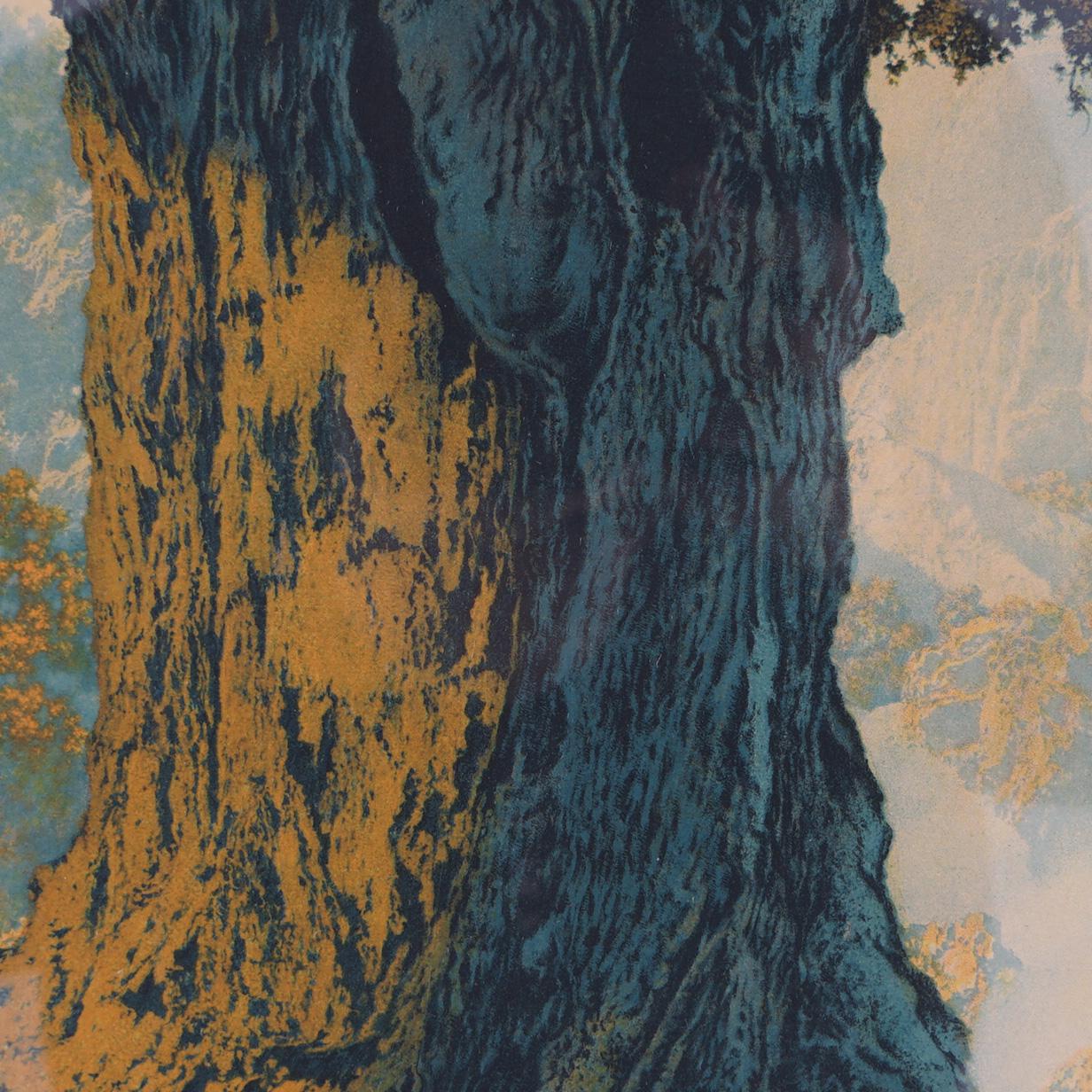 20th Century Maxfield Parrish Art Deco Dreaming Large Size Print, Framed, Circa 1920 For Sale