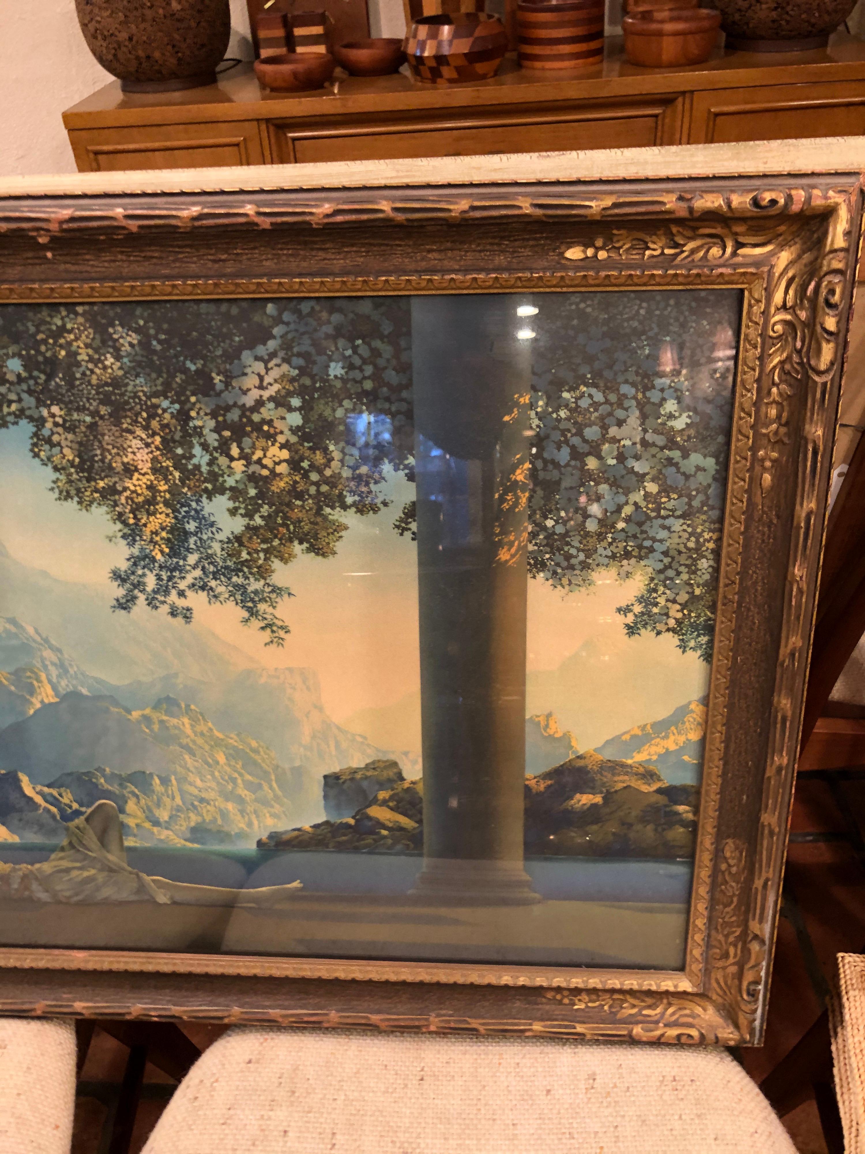 Romantic Maxfield Parrish Famous Large Framed Print of 