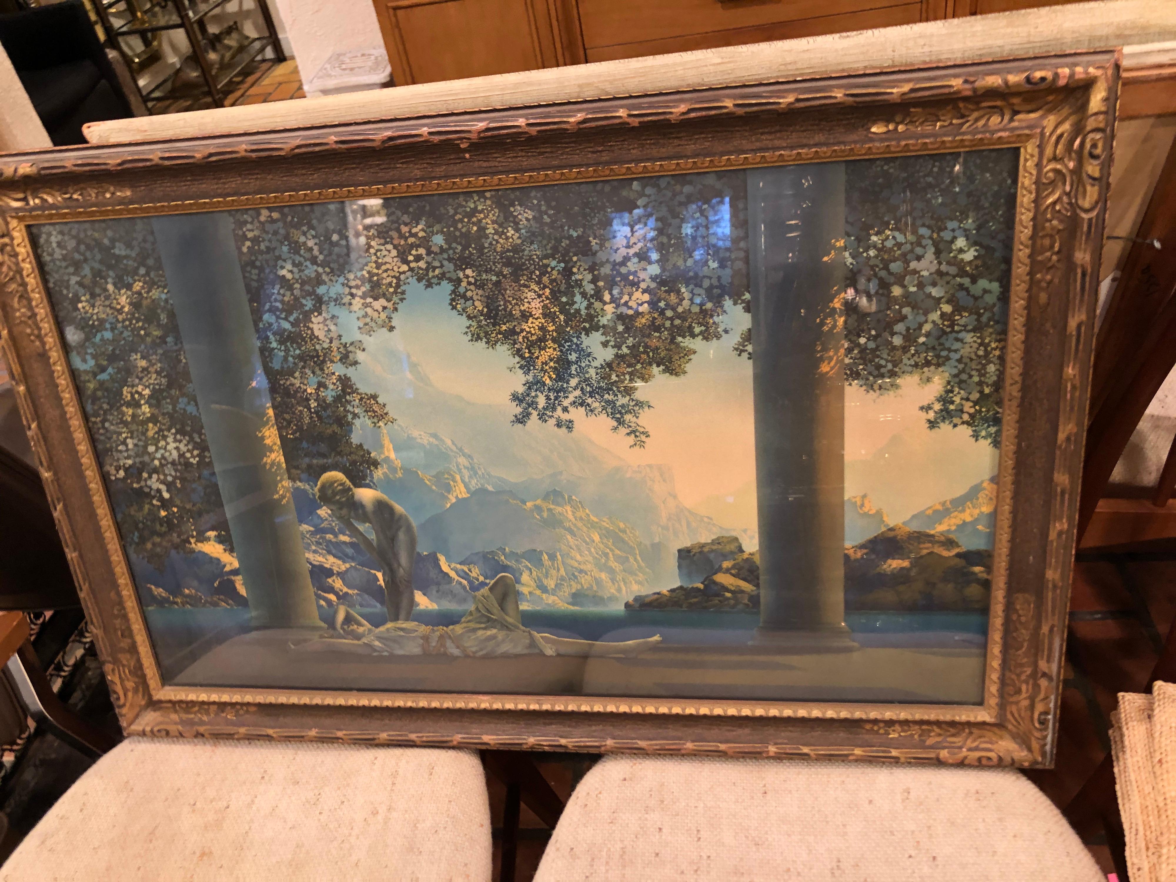 North American Maxfield Parrish Famous Large Framed Print of 