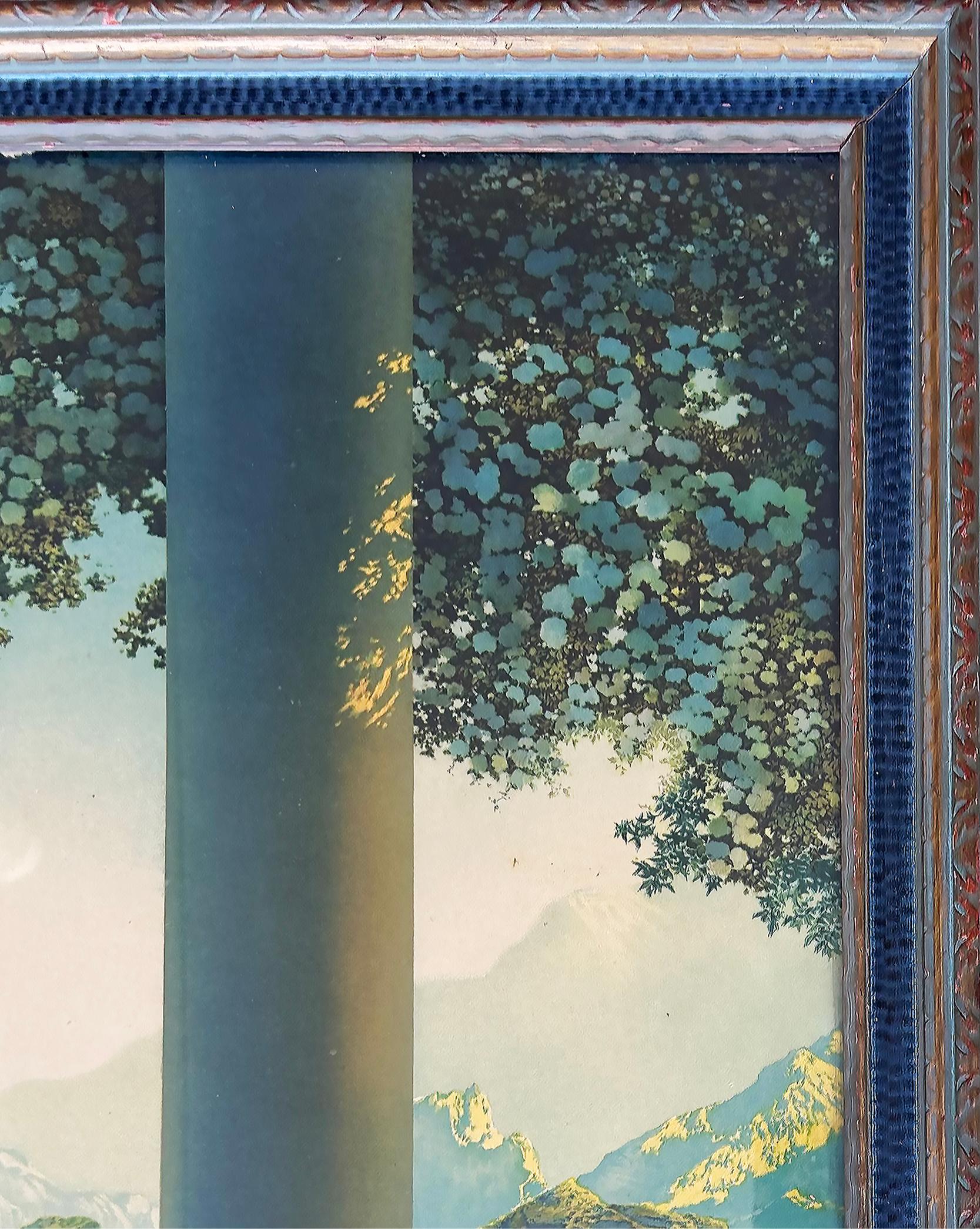 Maxfield Parrish Icono Art Decó Grabado original de 1923 