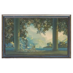 Maxfield Parrish Iconique impression Art Déco originale de 1923 « Daybreak »