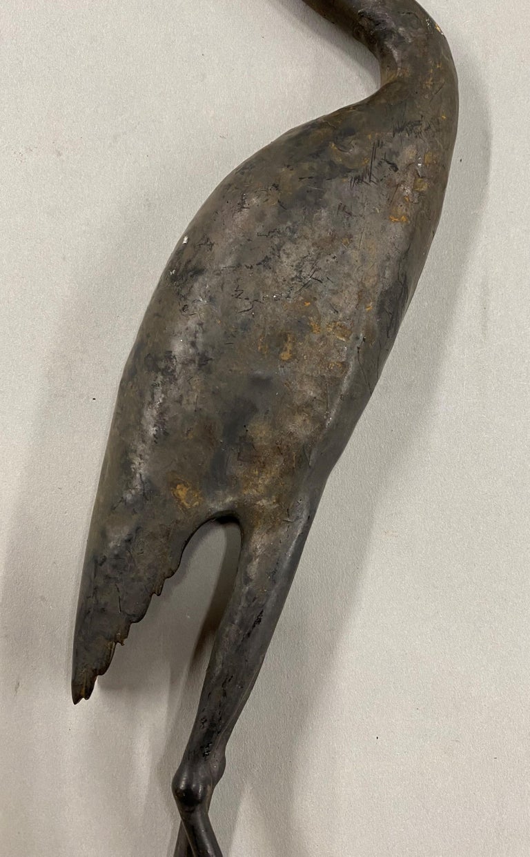 Maxfield Parrish Jr Pair of Iron Egret Wall Sculptures For Sale at