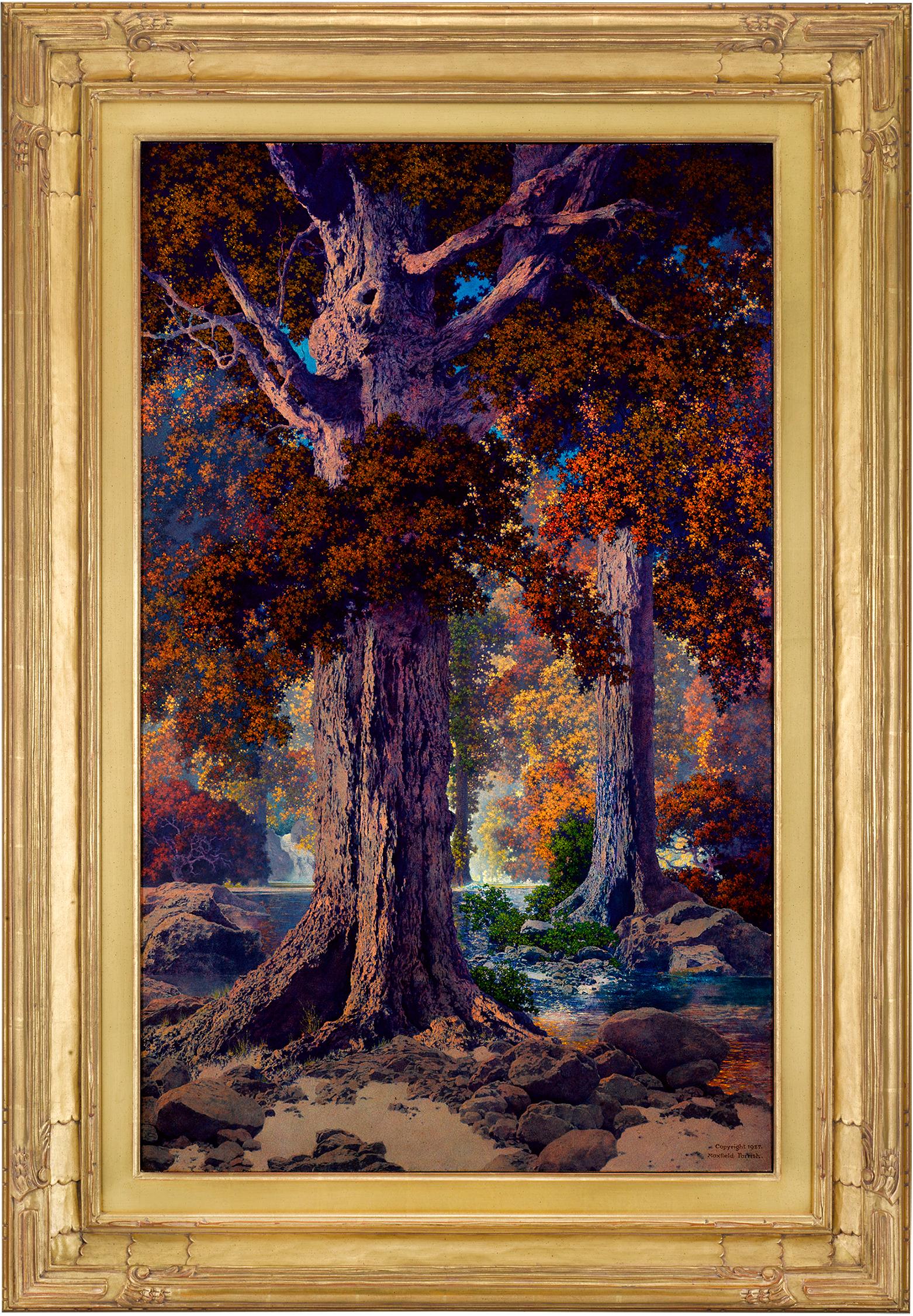 Autumn Woods - Painting by Maxfield Parrish