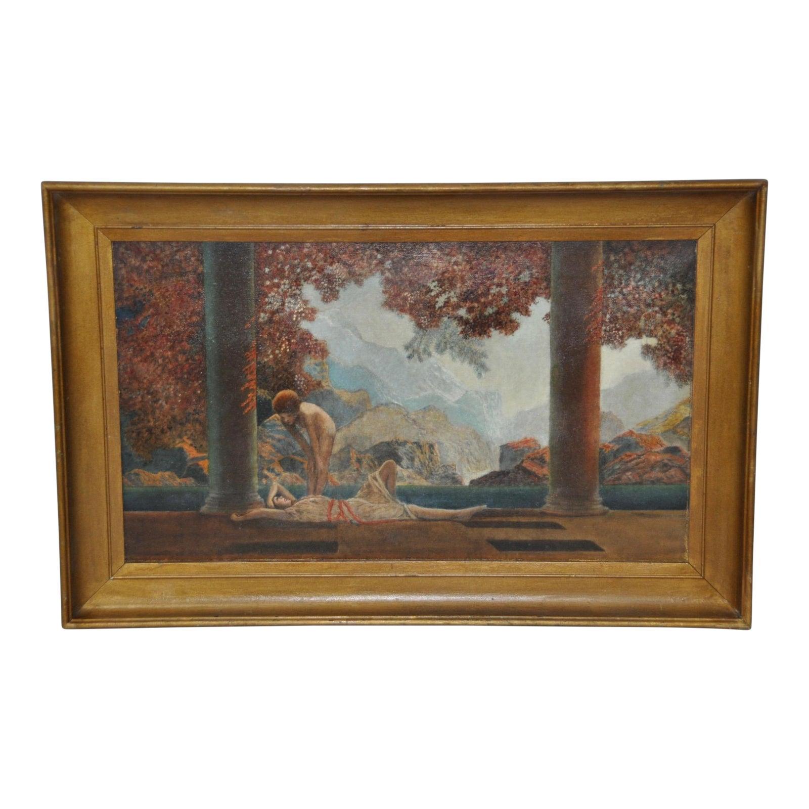 Maxfield Parrish Figurative Painting – „Daybreak“ Original Ölgemälde des 20. Jahrhunderts nach Parrish, Original