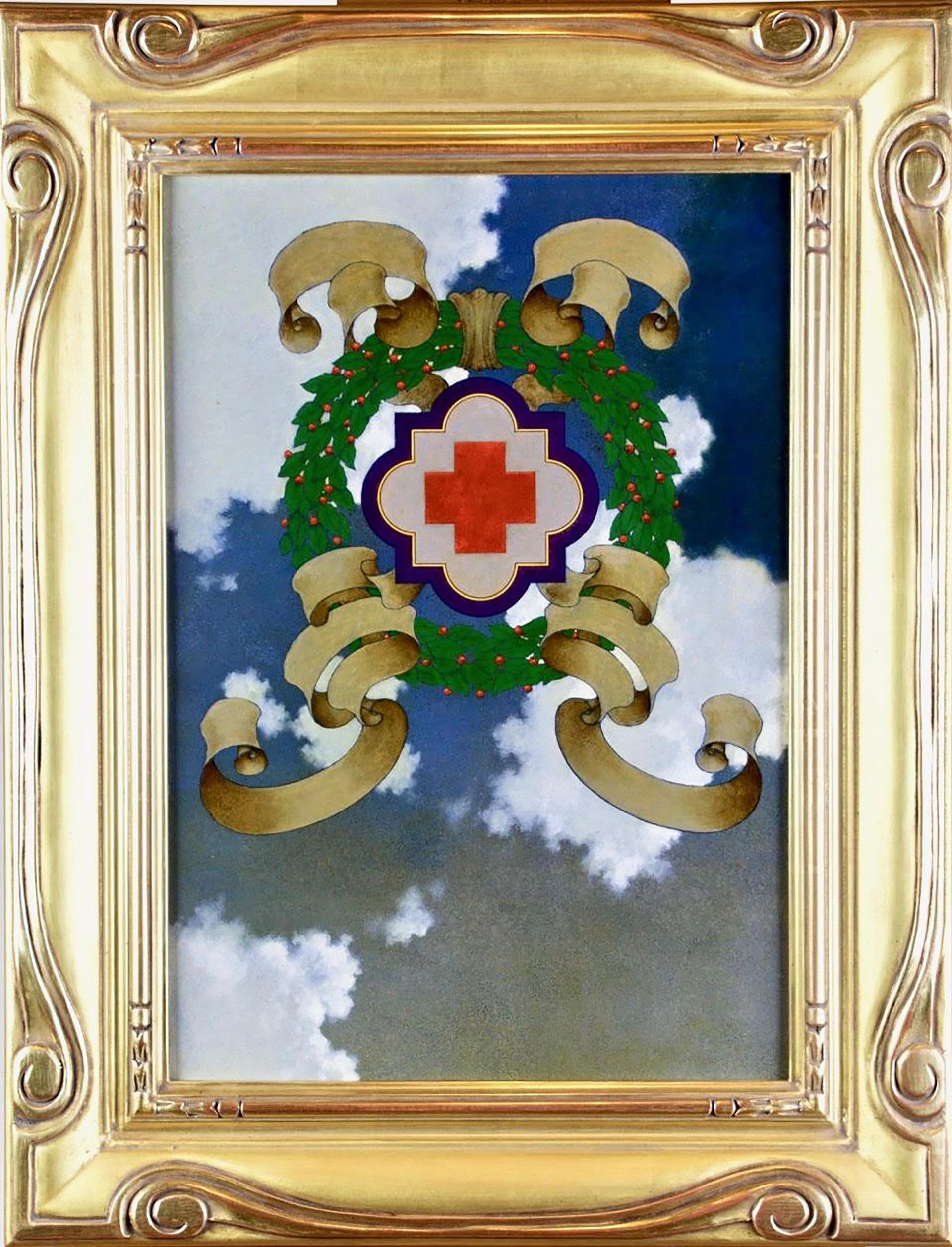 Original Illustration for Red Cross Advertisement - Painting by Maxfield Parrish