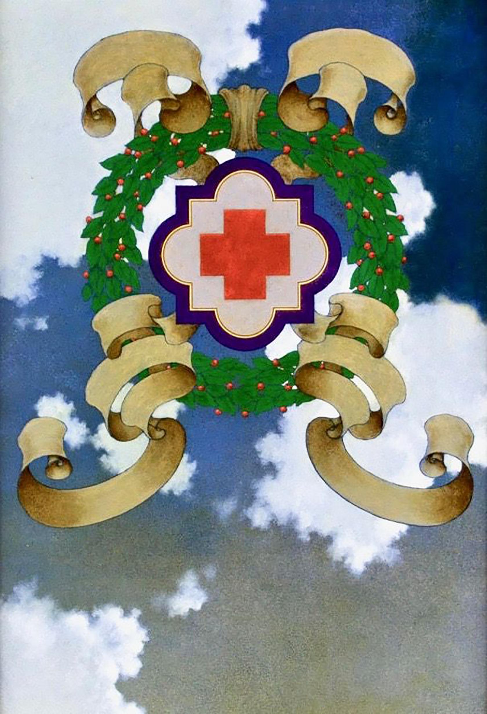 Maxfield Parrish Figurative Painting - Original Illustration for Red Cross Advertisement